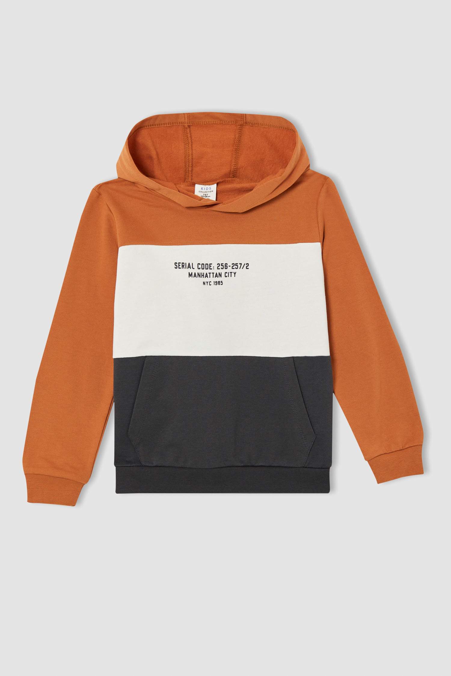 Erkek Çocuk Slim Fit Kapüşonlu Slogan Baskılı İçi Yumuşak Tüylü 2'li Takım