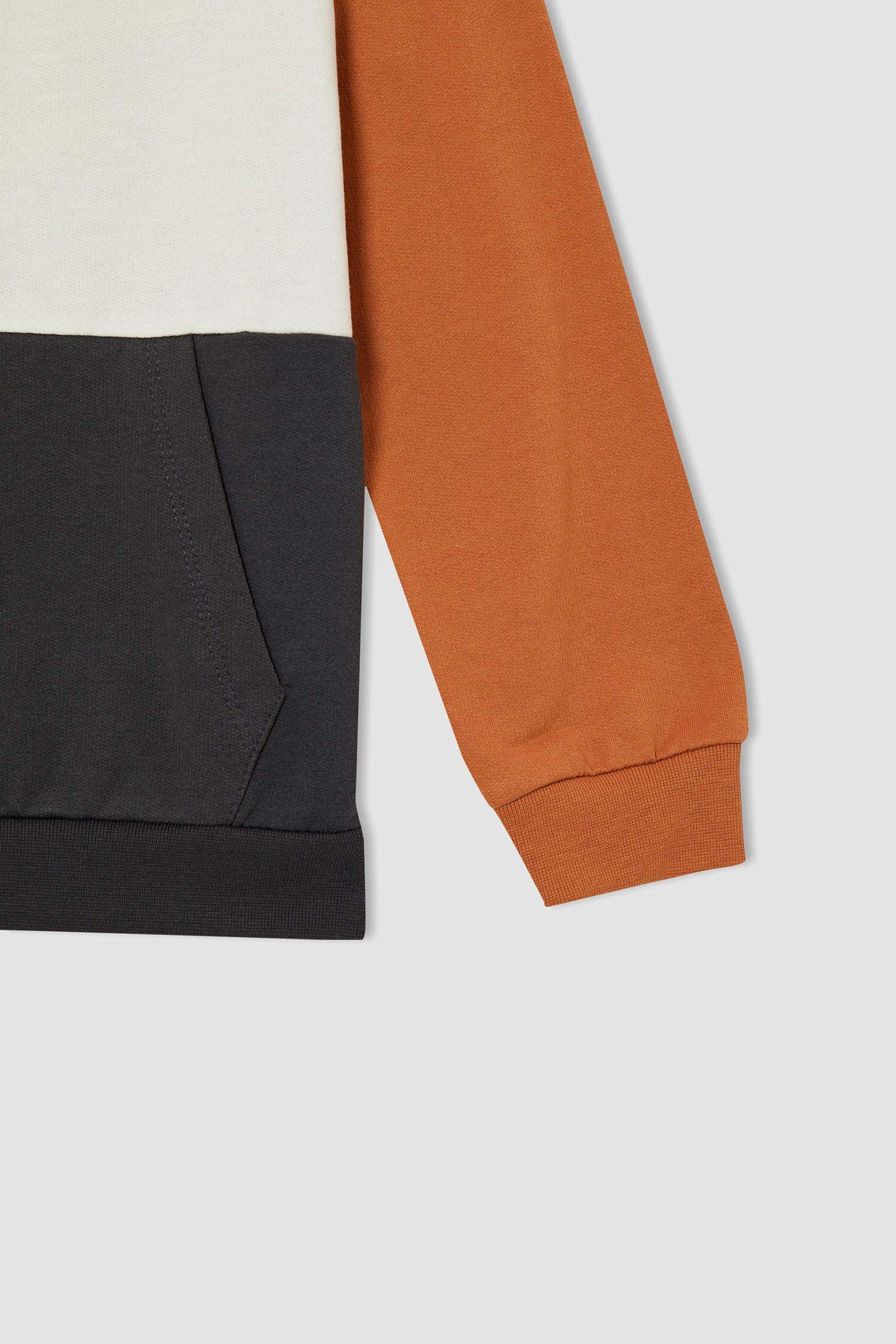 Erkek Çocuk Slim Fit Kapüşonlu Slogan Baskılı İçi Yumuşak Tüylü 2'li Takım
