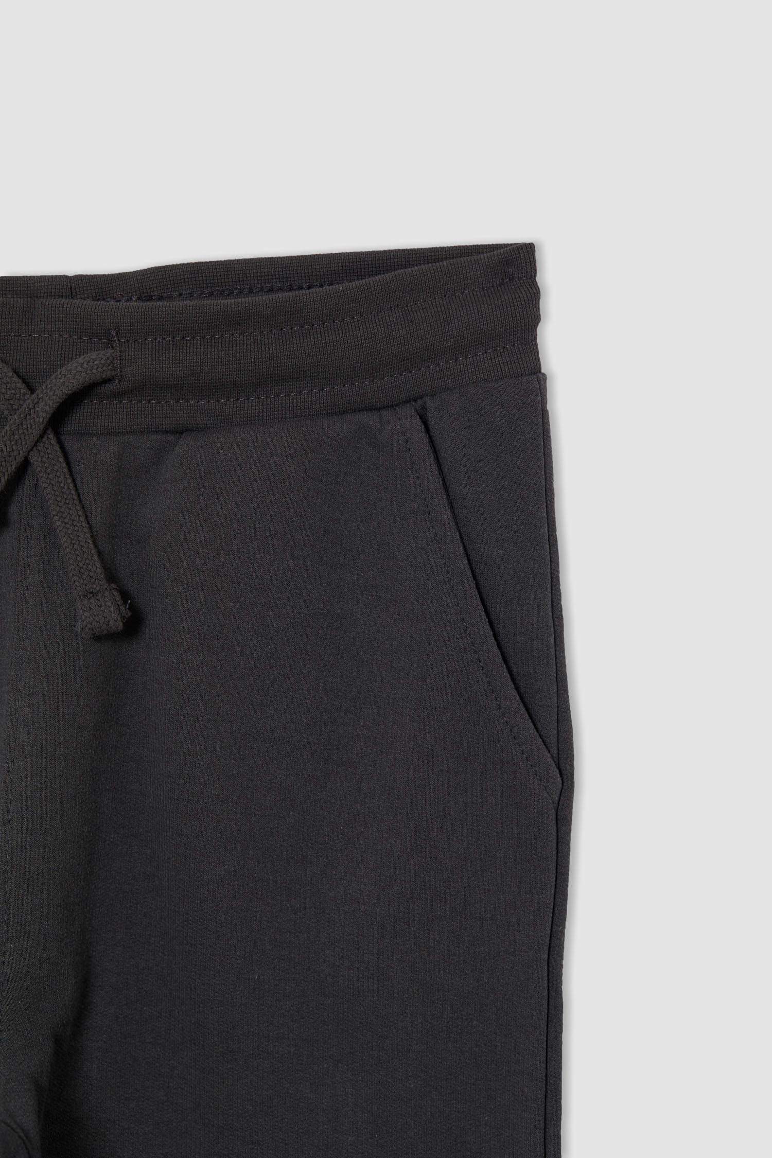 Erkek Çocuk Slim Fit Kapüşonlu Slogan Baskılı İçi Yumuşak Tüylü 2'li Takım