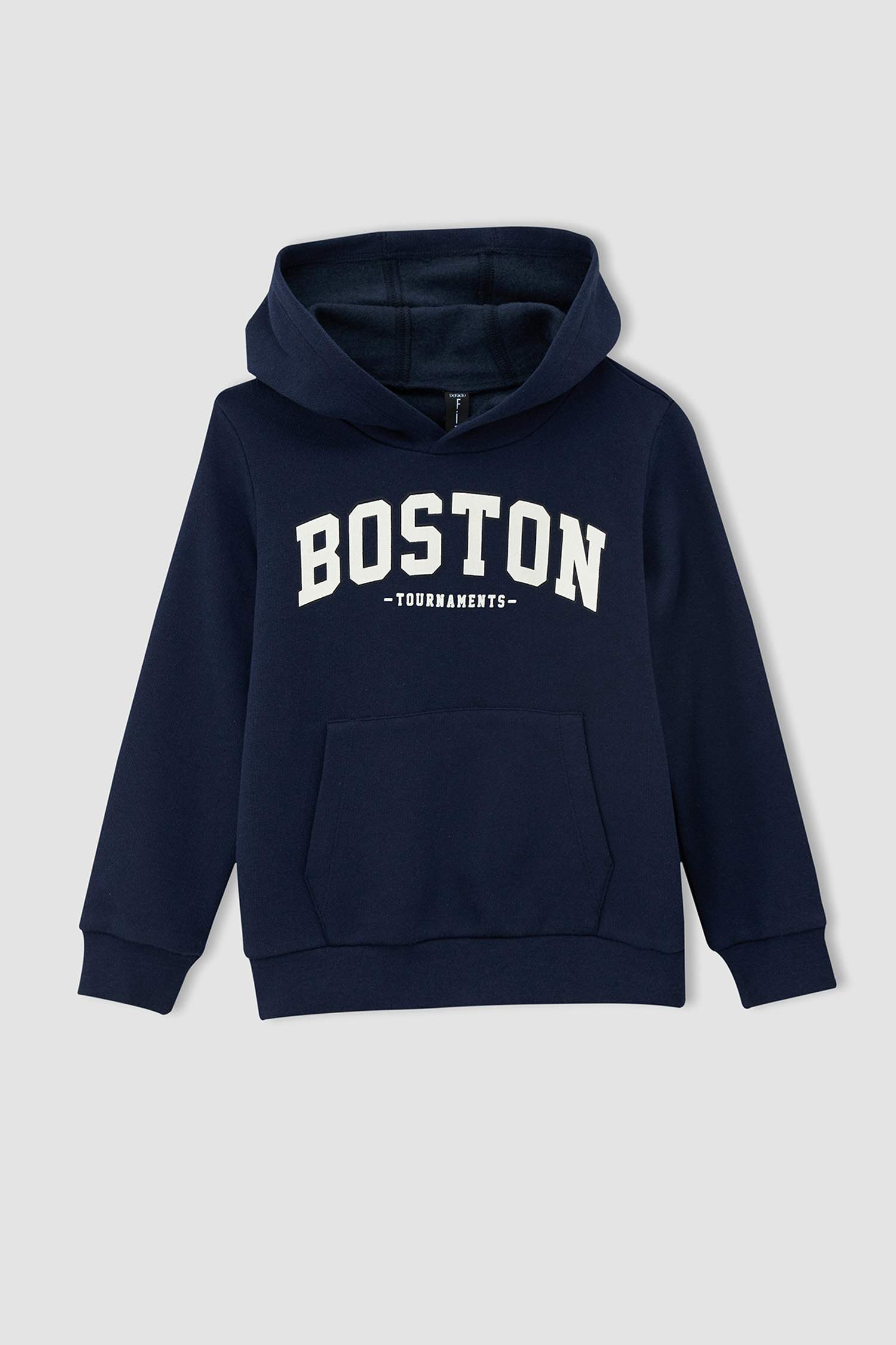 Erkek Çocuk Slim Fit Slogan Baskılı Kapüşonlu Uzun Kollu Kanguru Cepli İçi Yumuşak Tüylü 2'li Takım