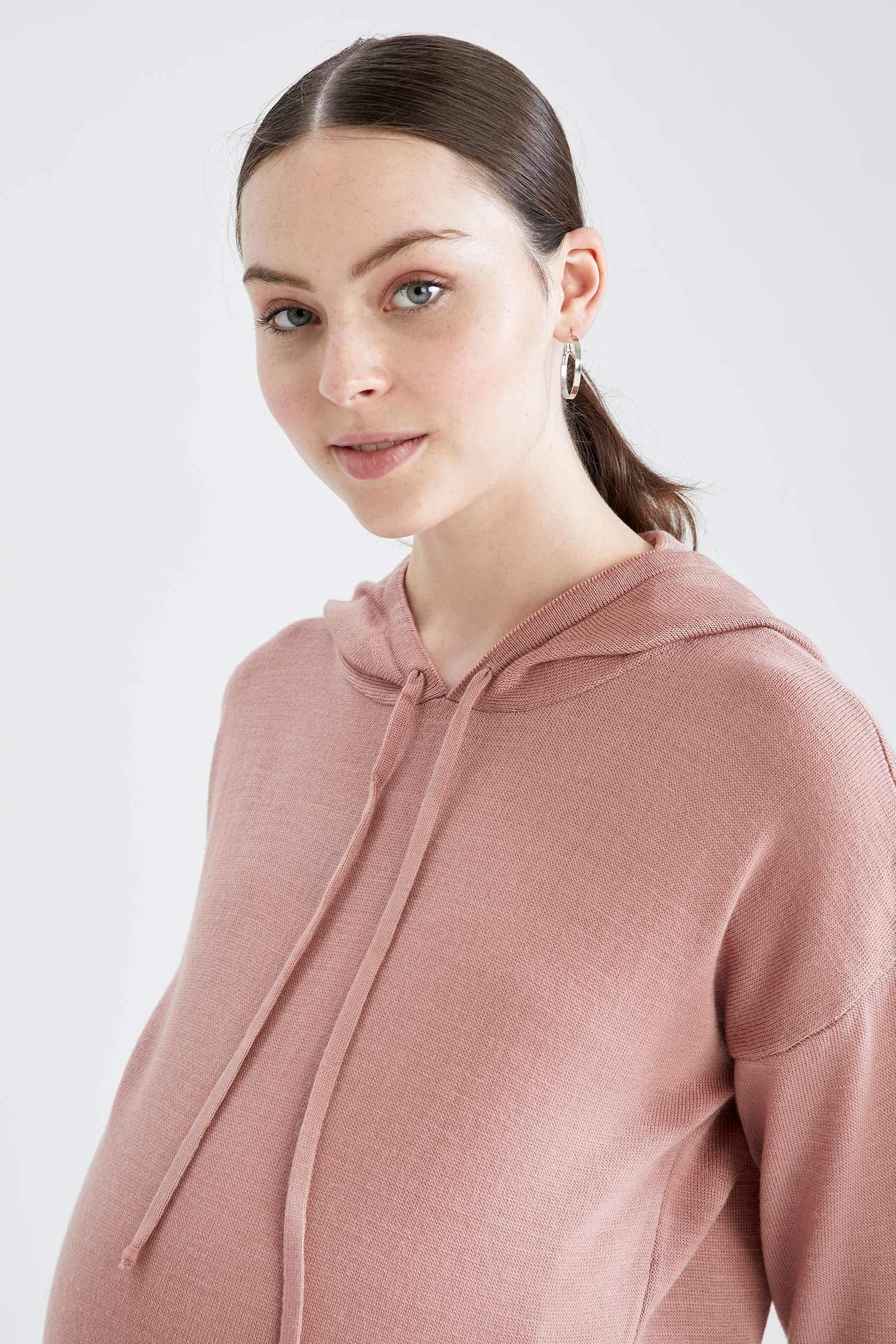 Hamile Relax Fit Kapüşanlu Sweatshirt
