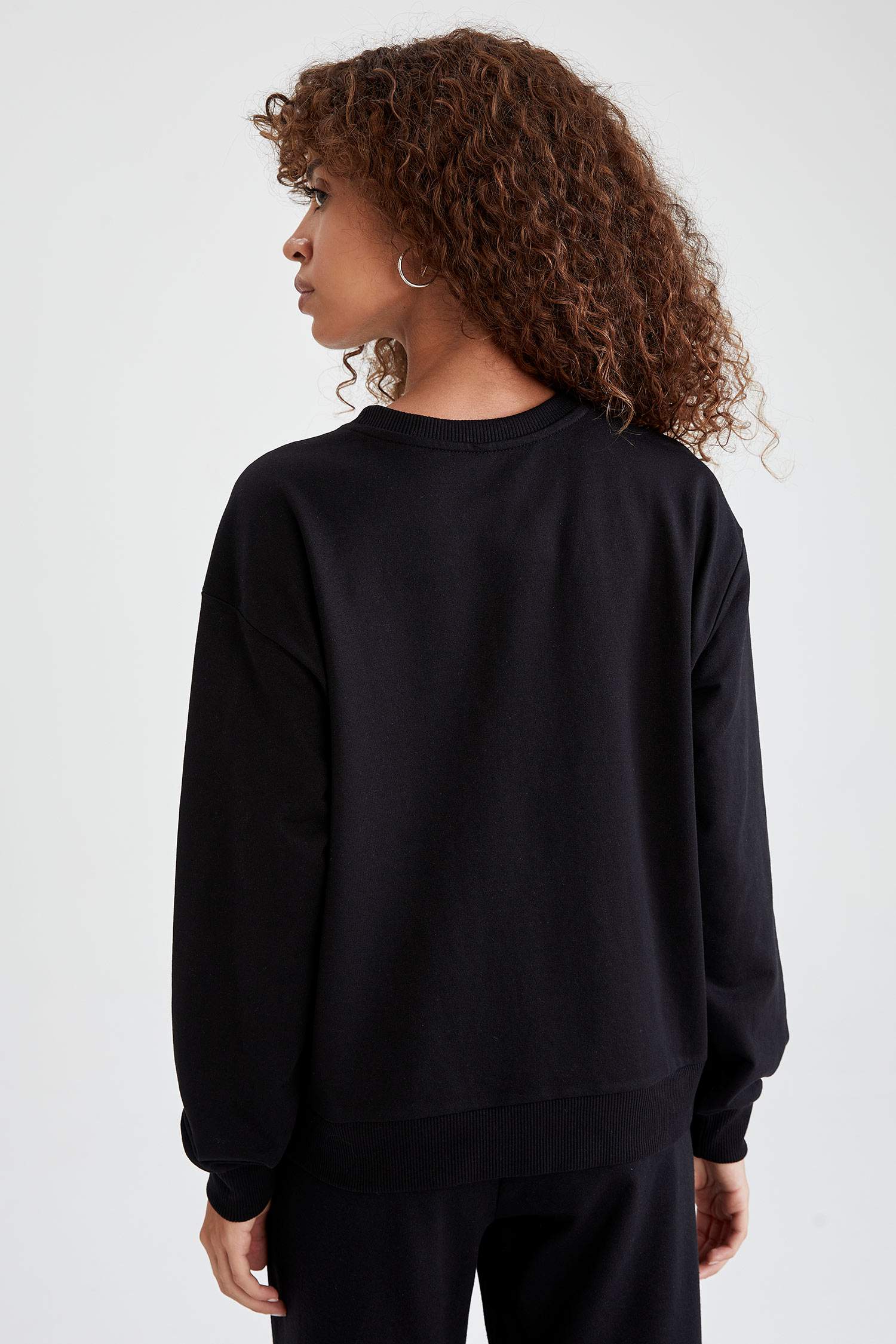 Kolej Baskılı Relax Fit Sweatshirt