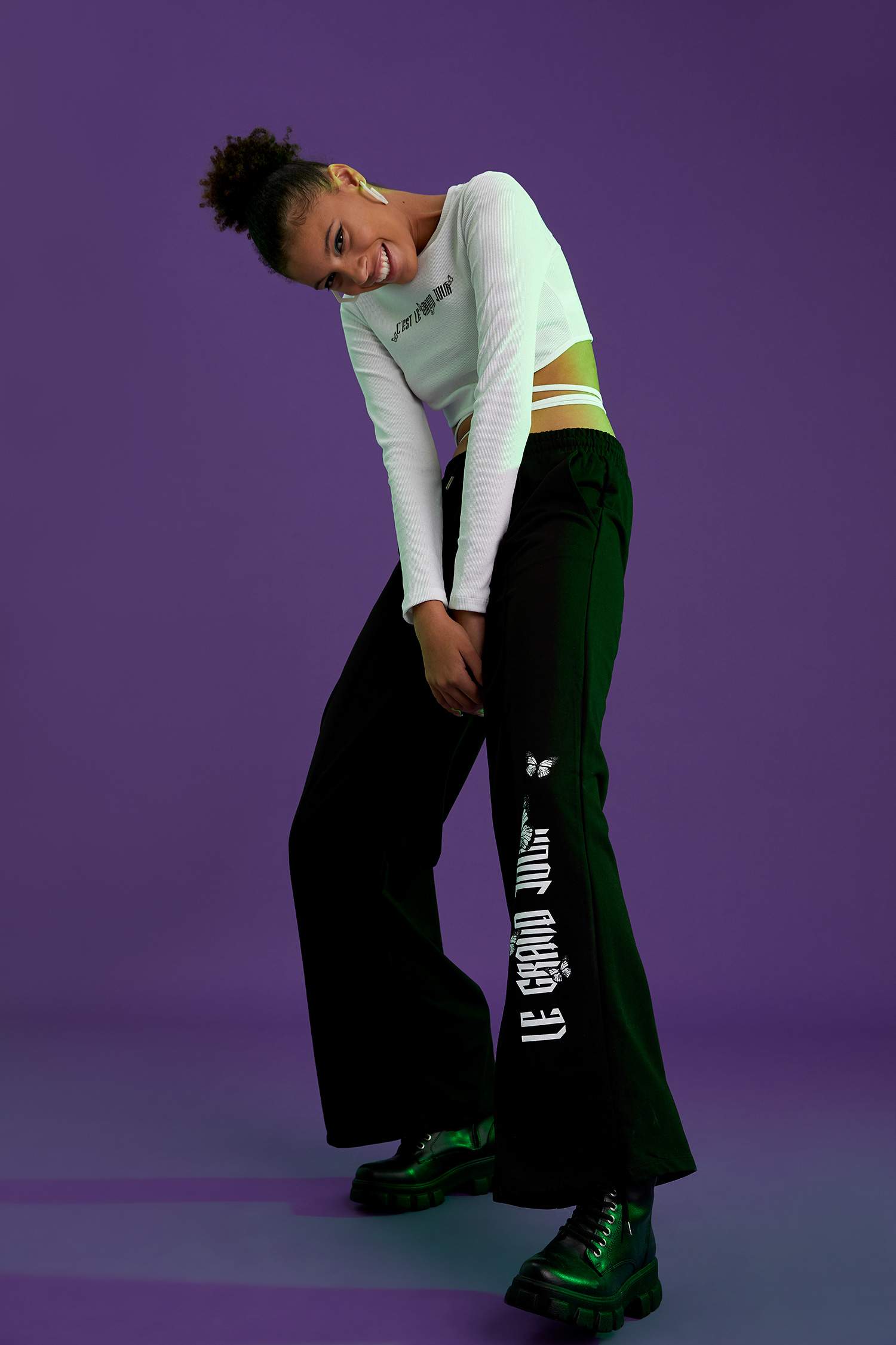 Coool Gotik Slogan Baskılı Loose Fit Eşofman Altı
