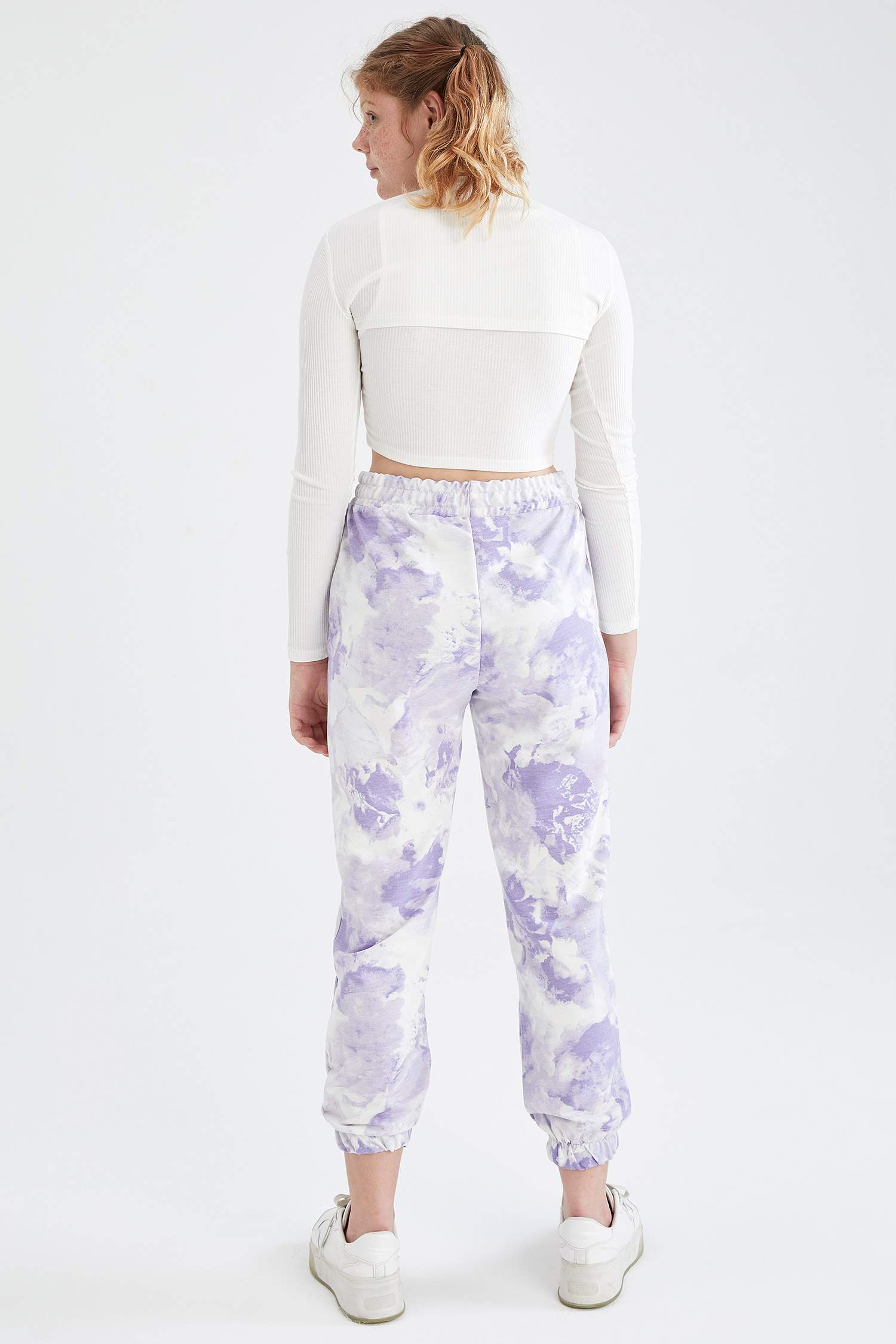 Loose Fit Batik Desenli Mistik Baskılı Jogger Eşofman Altı