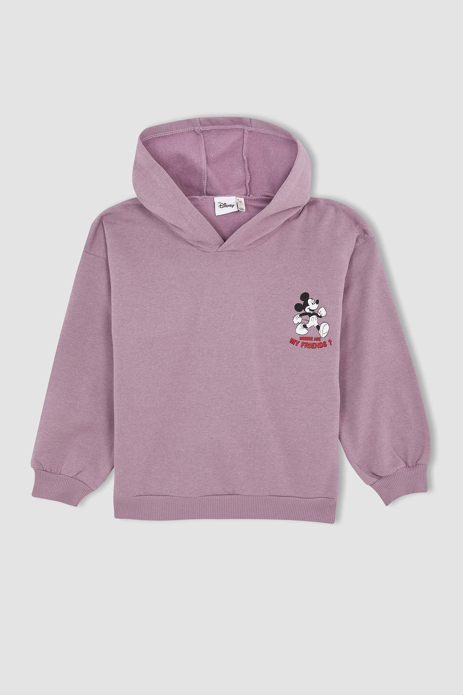 Kız Çocuk Mickey Mouse Lisanslı Coool Regular Fit Kapüşonlu Sweatshirt