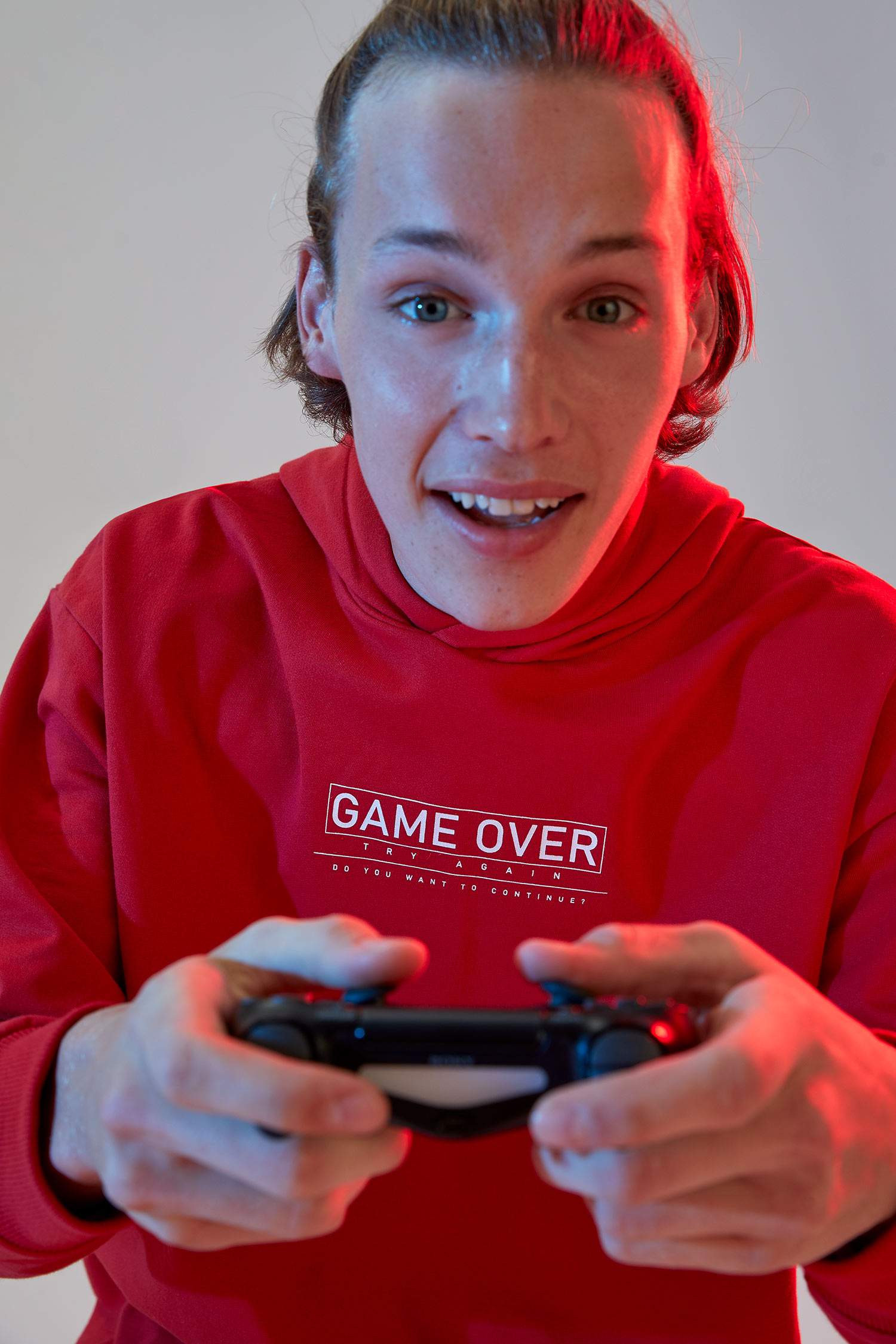 Coool Oversize Fit Kapüşonlu Slogan Baskılı İçi Yumuşak Tüylü Pamuklu Sweatshirt