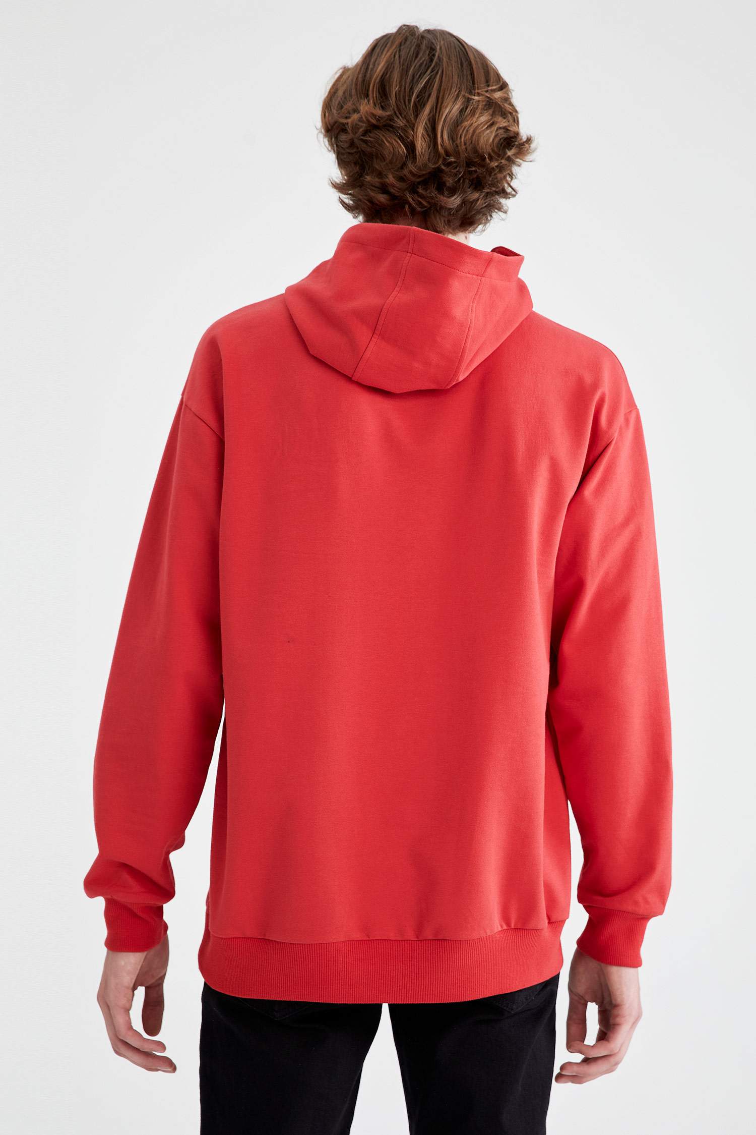 Coool Oversize Fit Kapüşonlu Slogan Baskılı İçi Yumuşak Tüylü Pamuklu Sweatshirt