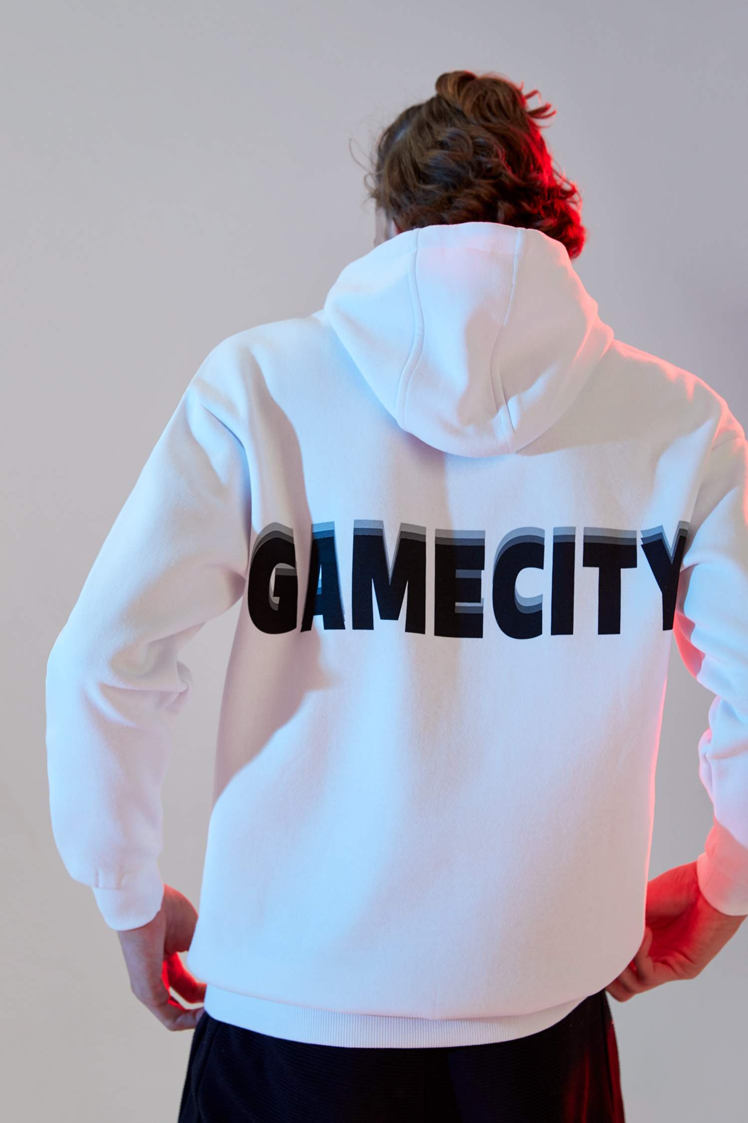 Coool Oversize Fit Sırt Baskılı Kapşüsonlu İçi Yumuşak Tüylü Pamuklu Sweatshirt