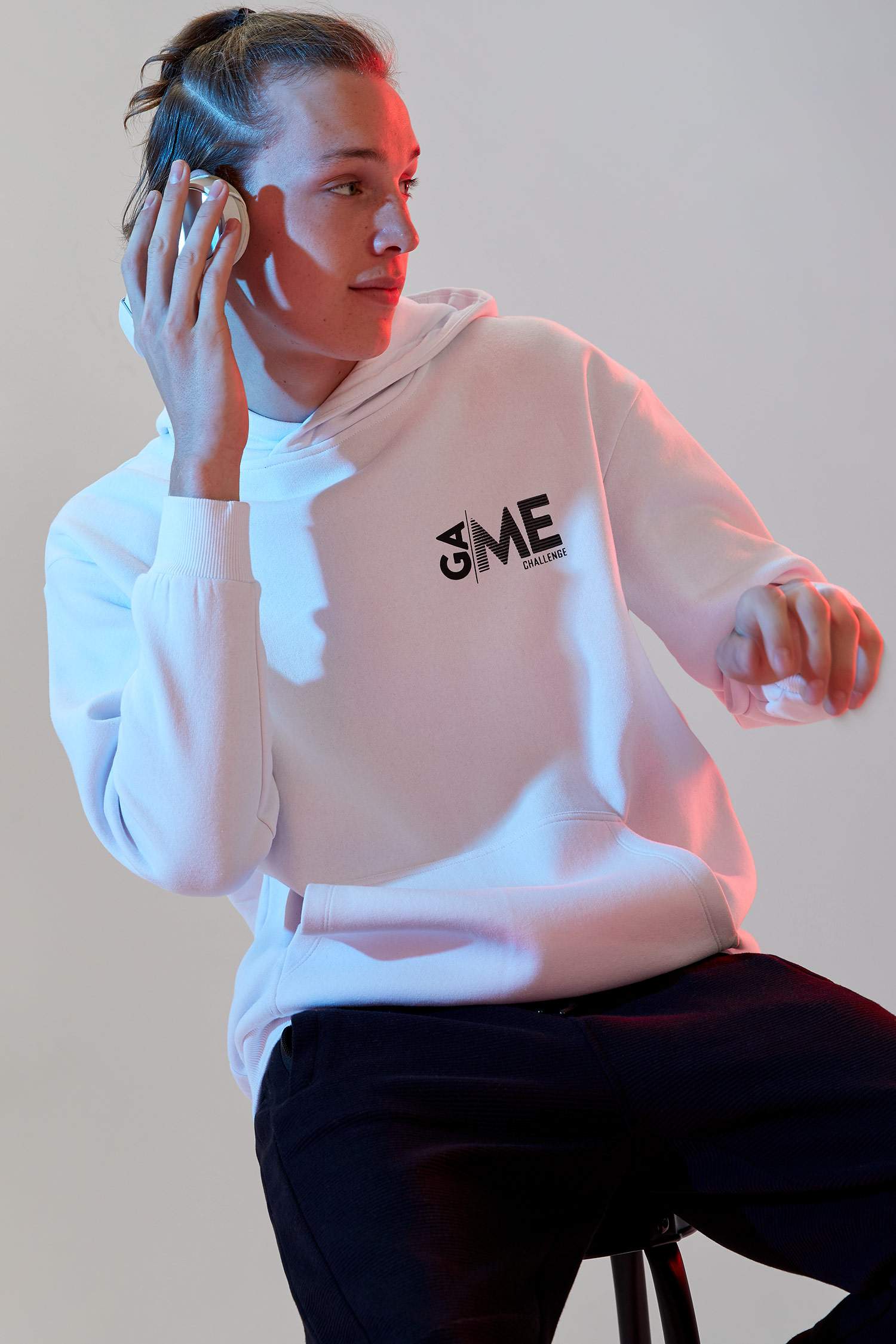 Coool Oversize Fit Sırt Baskılı Kapşüsonlu İçi Yumuşak Tüylü Pamuklu Sweatshirt