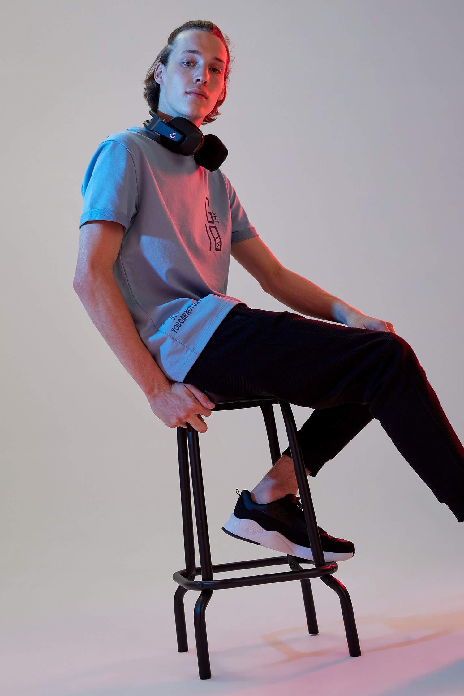 Coool Standart Fit Bisiklet Yaka Baskılı Kısa Kollu Pamuklu Sweatshirt