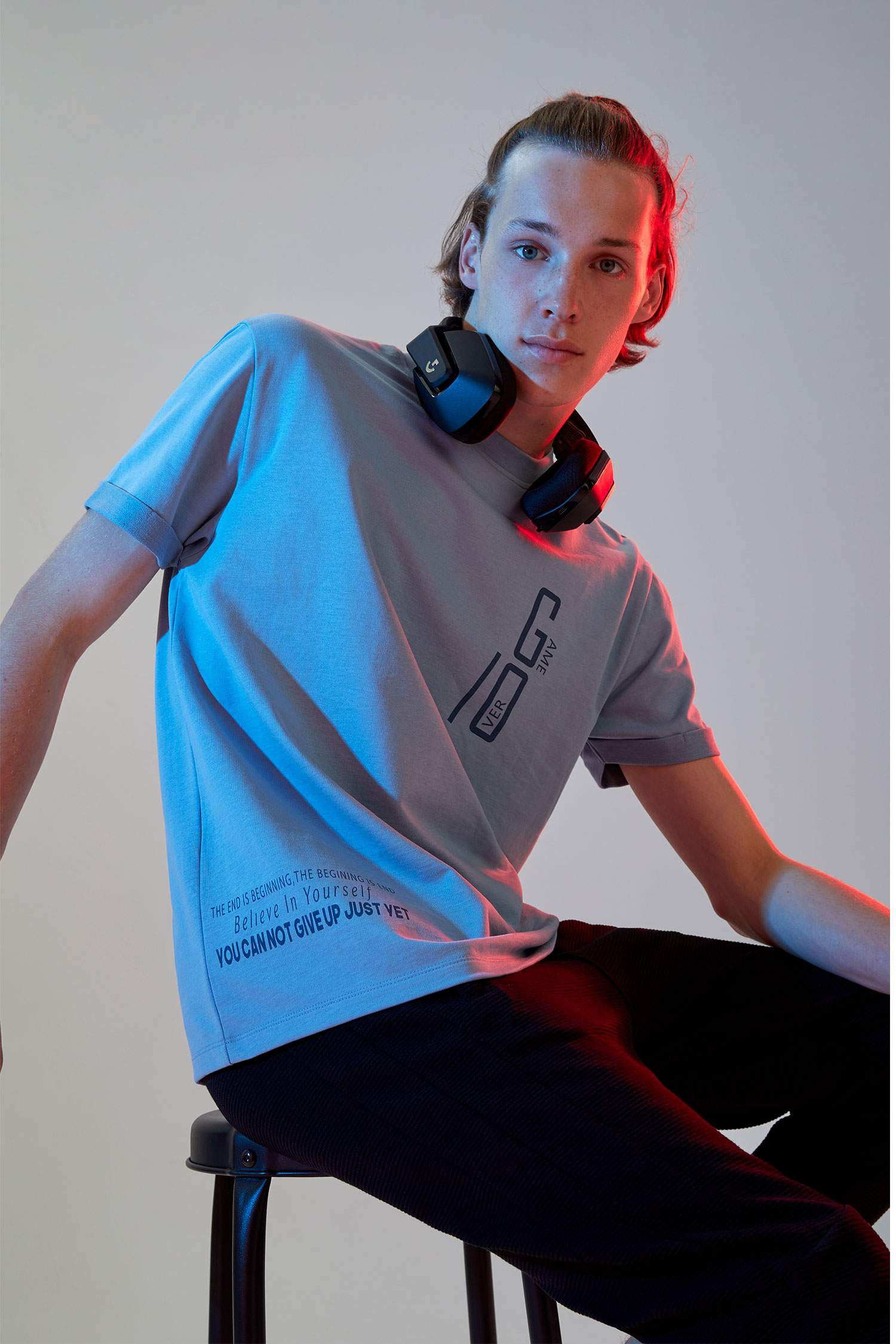 Coool Standart Fit Bisiklet Yaka Baskılı Kısa Kollu Pamuklu Sweatshirt