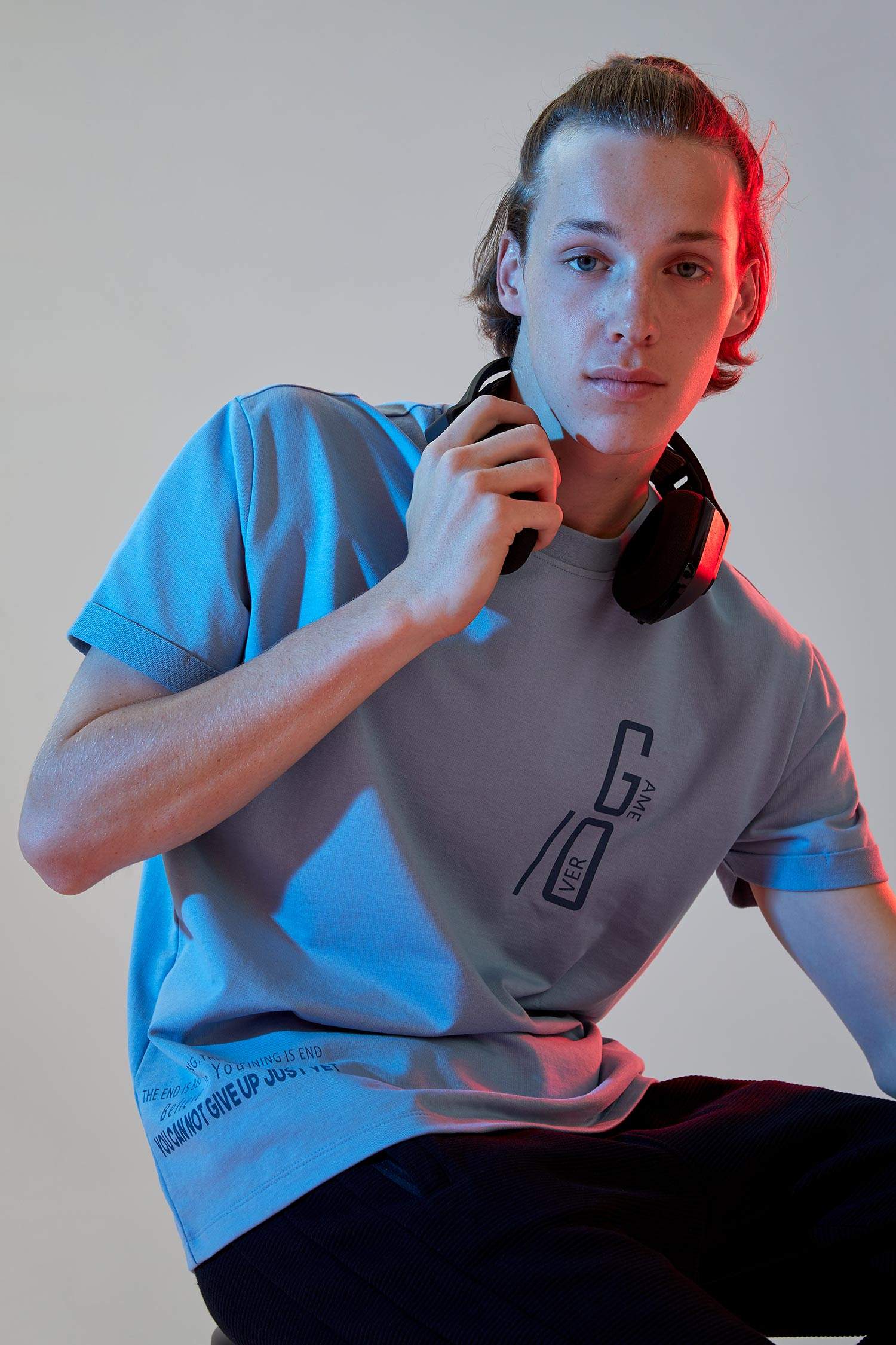 Coool Standart Fit Bisiklet Yaka Baskılı Kısa Kollu Pamuklu Sweatshirt