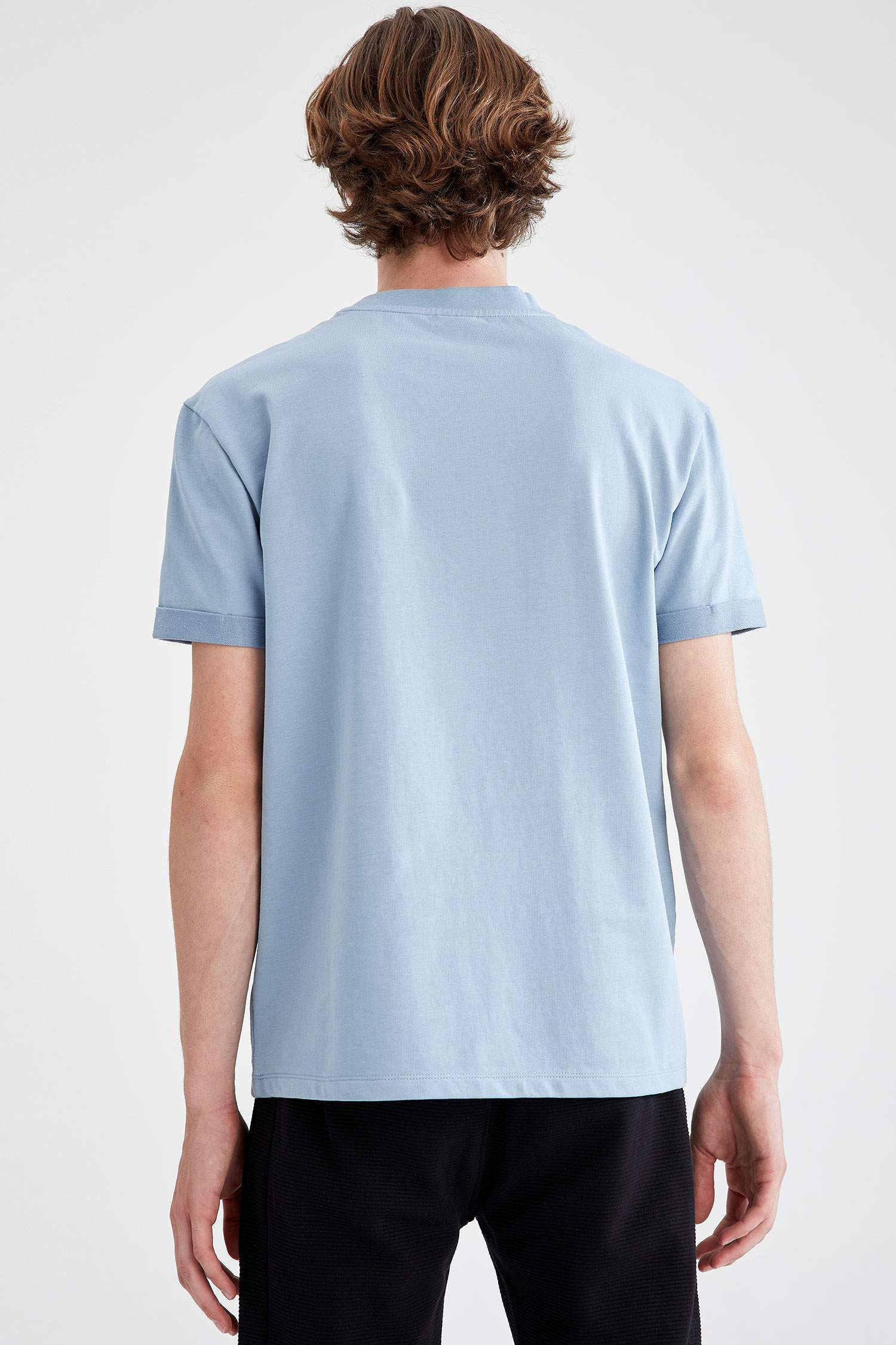 Coool Standart Fit Bisiklet Yaka Baskılı Kısa Kollu Pamuklu Sweatshirt