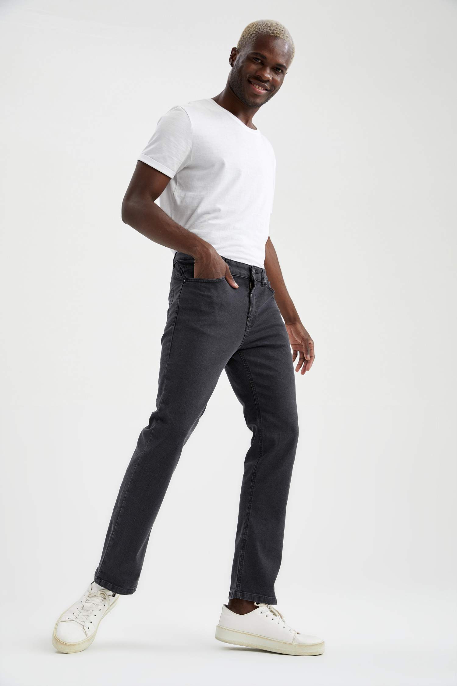 Diago Comfort Fit Yüksek Bel Boru Paça Jean Pantolon