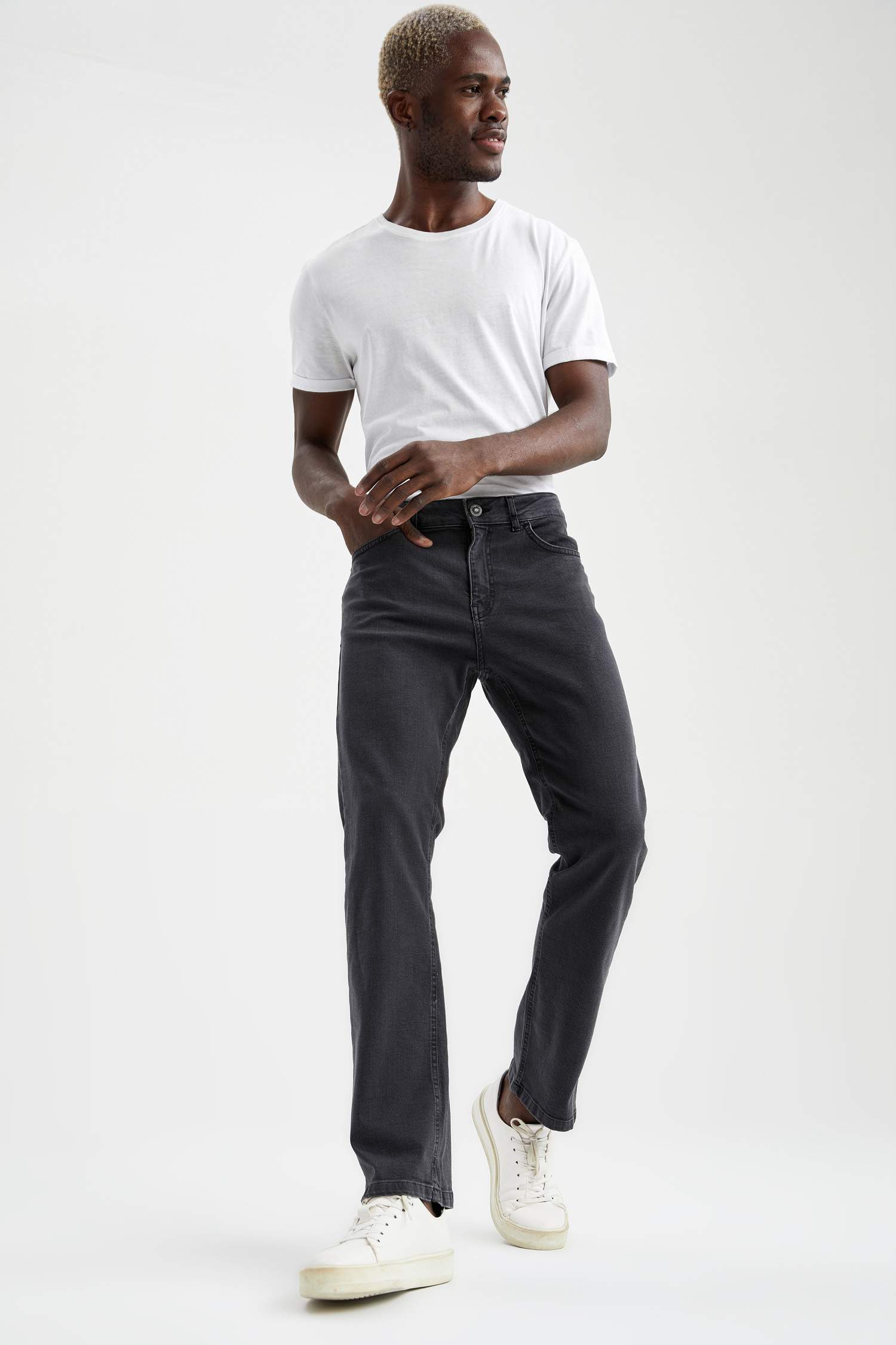 Diago Comfort Fit Yüksek Bel Boru Paça Jean Pantolon