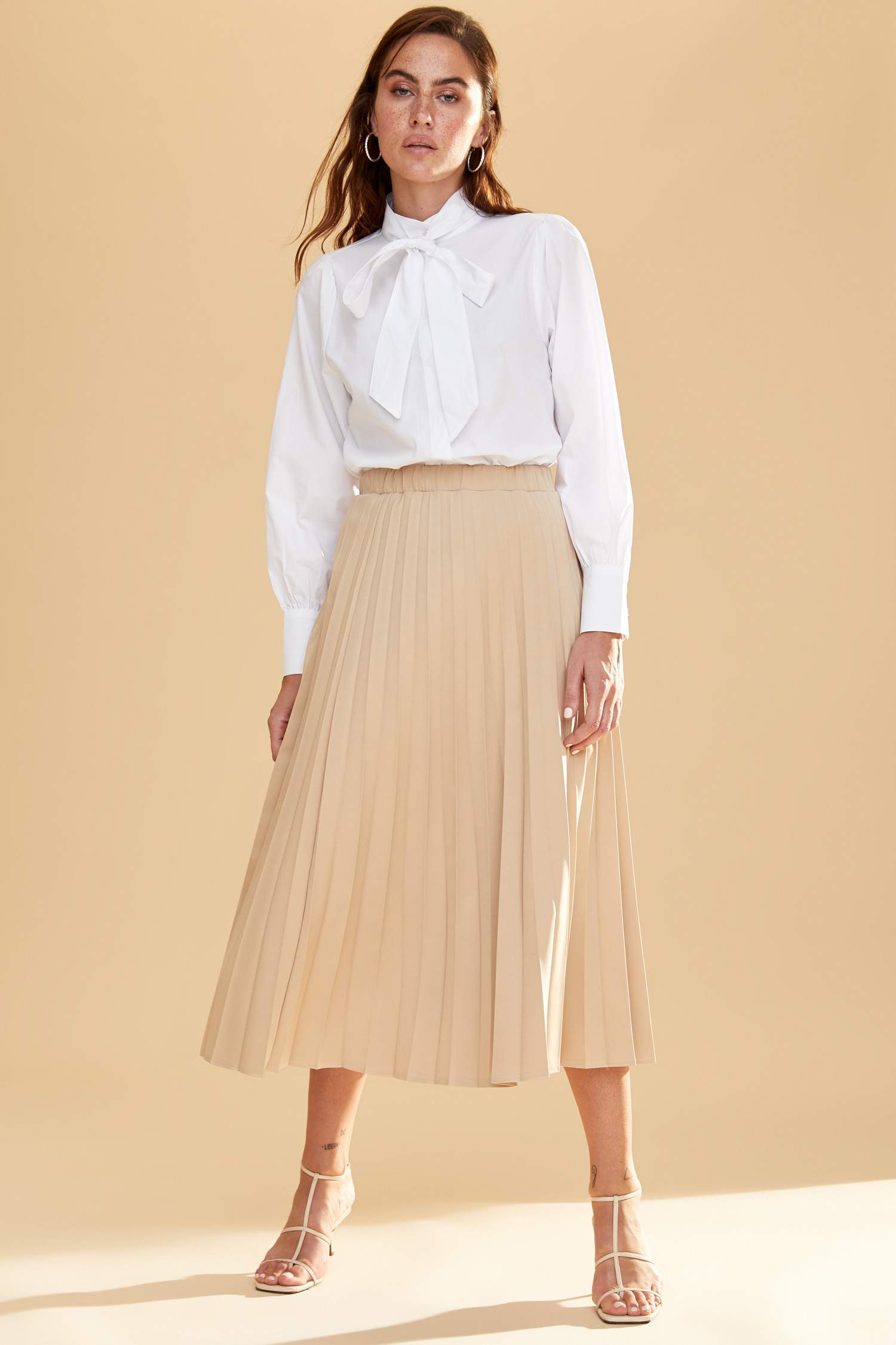 Regular Fit Piliseli Maxi Etek
