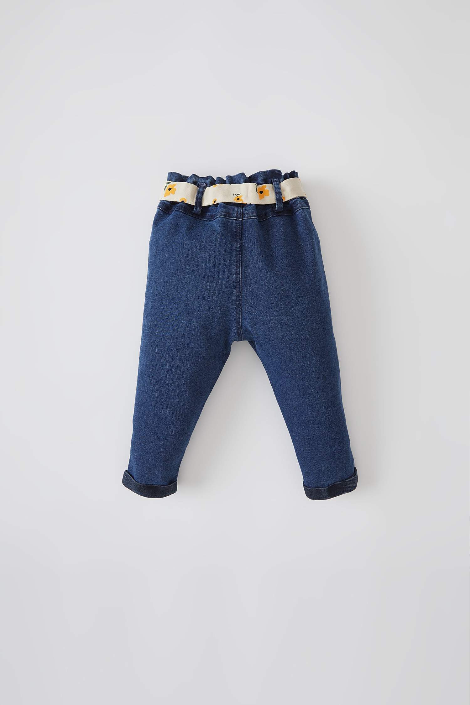Kız Bebek Kuşaklı Jean Pantolon