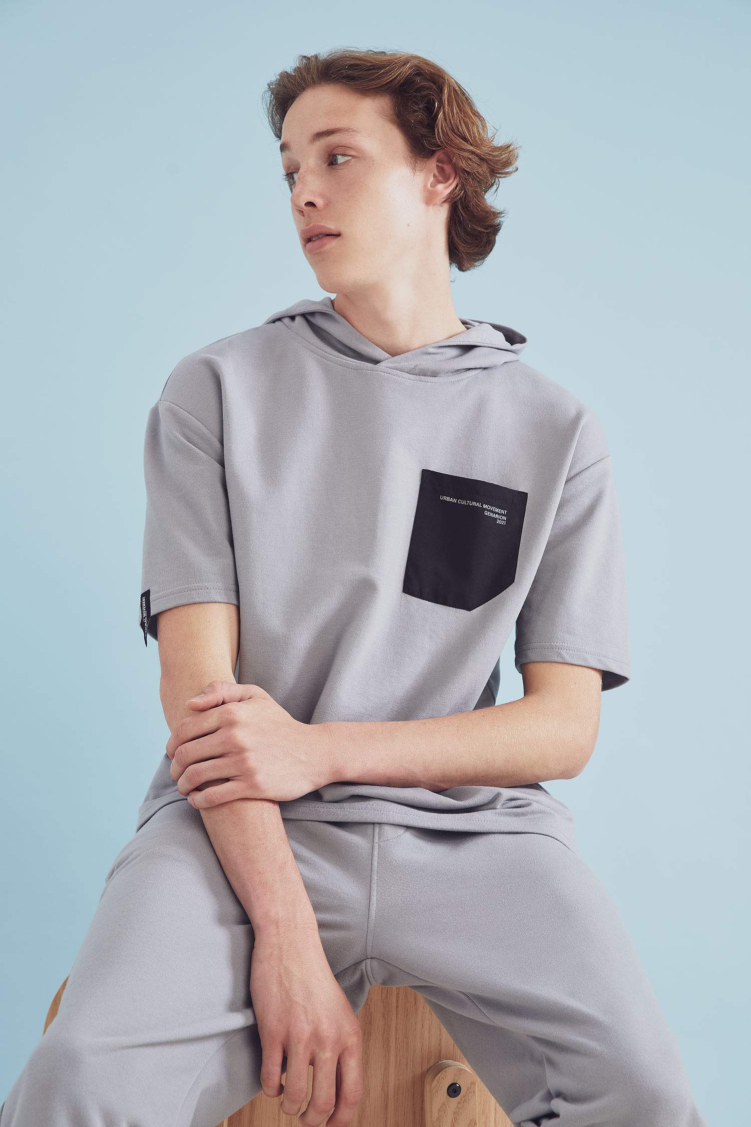 Coool Oversize Fit Baskılı Kapüşonlu Pamuklu Sweatshirt