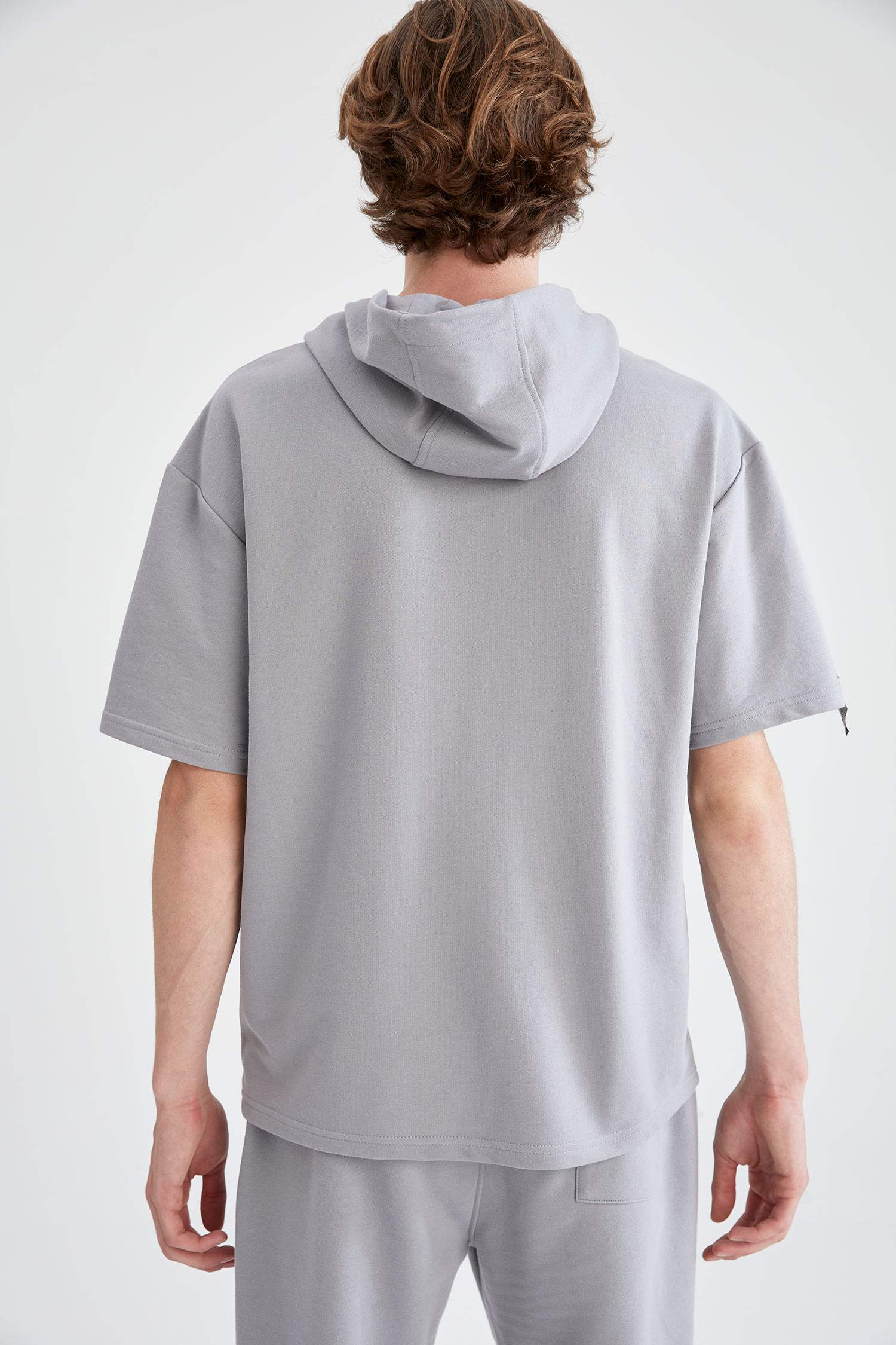 Coool Oversize Fit Baskılı Kapüşonlu Pamuklu Sweatshirt