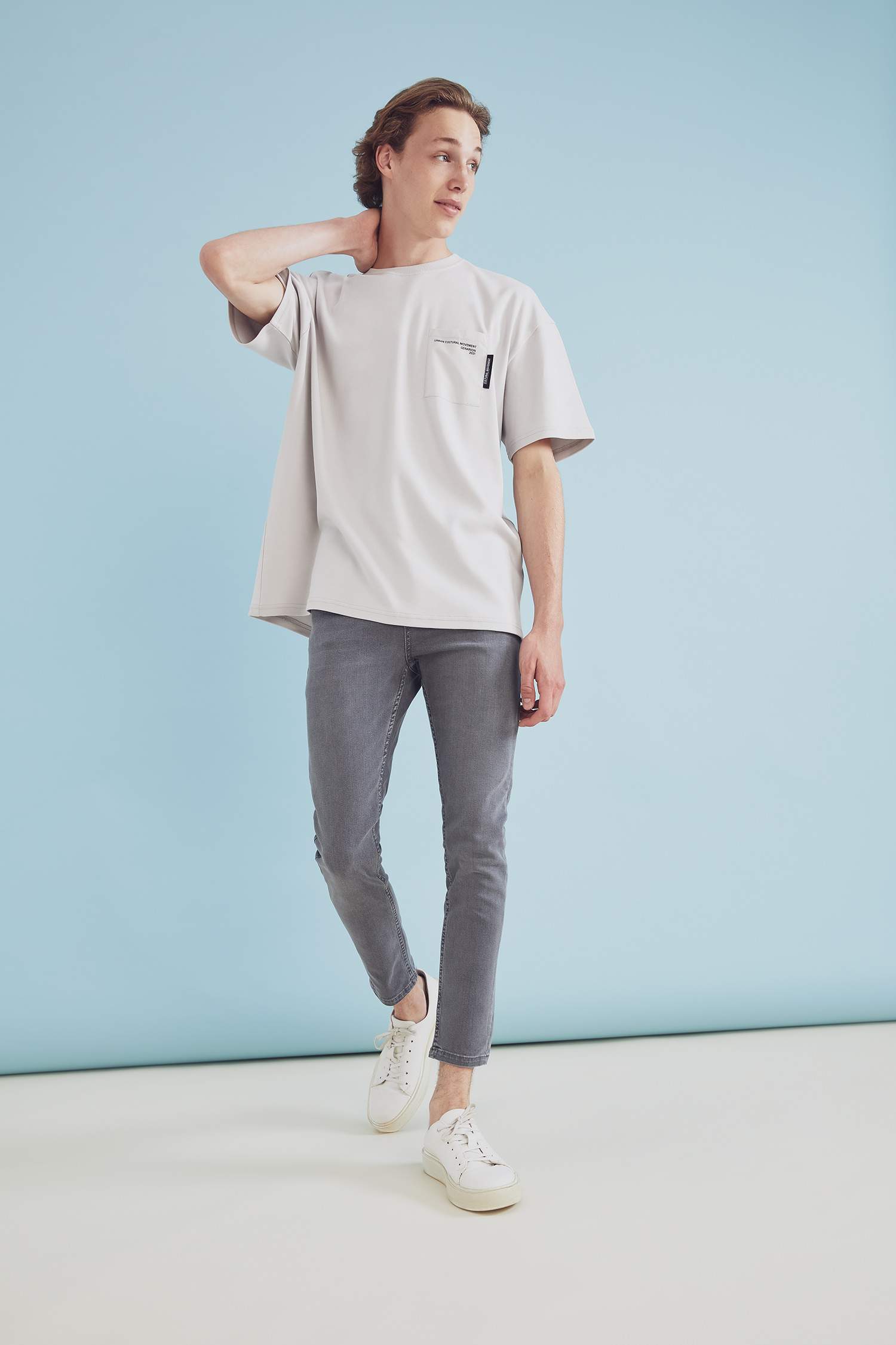 Coool Oversize Fit Bisiklet Yaka Baskılı Kısa Kollu Tişört