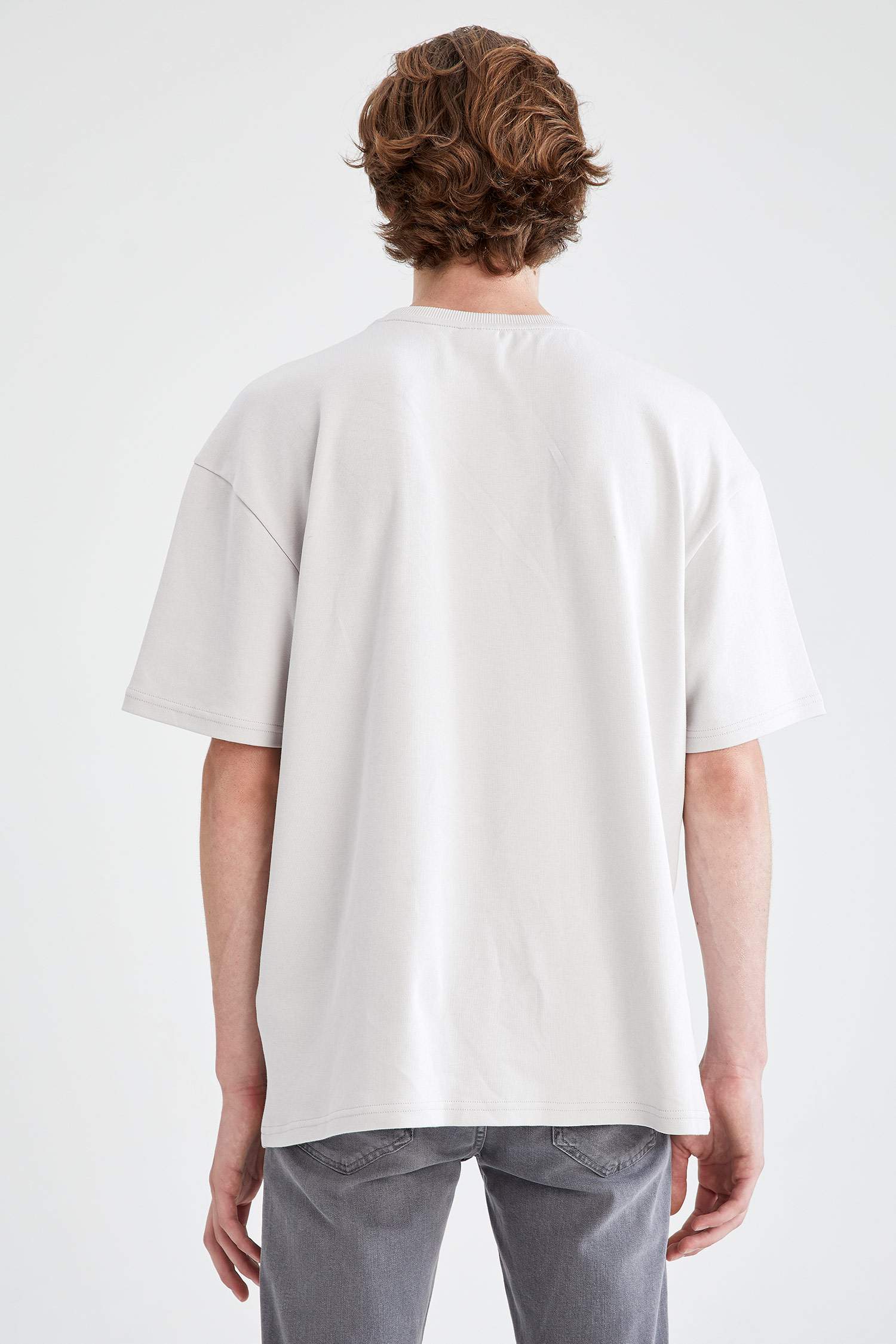 Coool Oversize Fit Bisiklet Yaka Baskılı Kısa Kollu Tişört