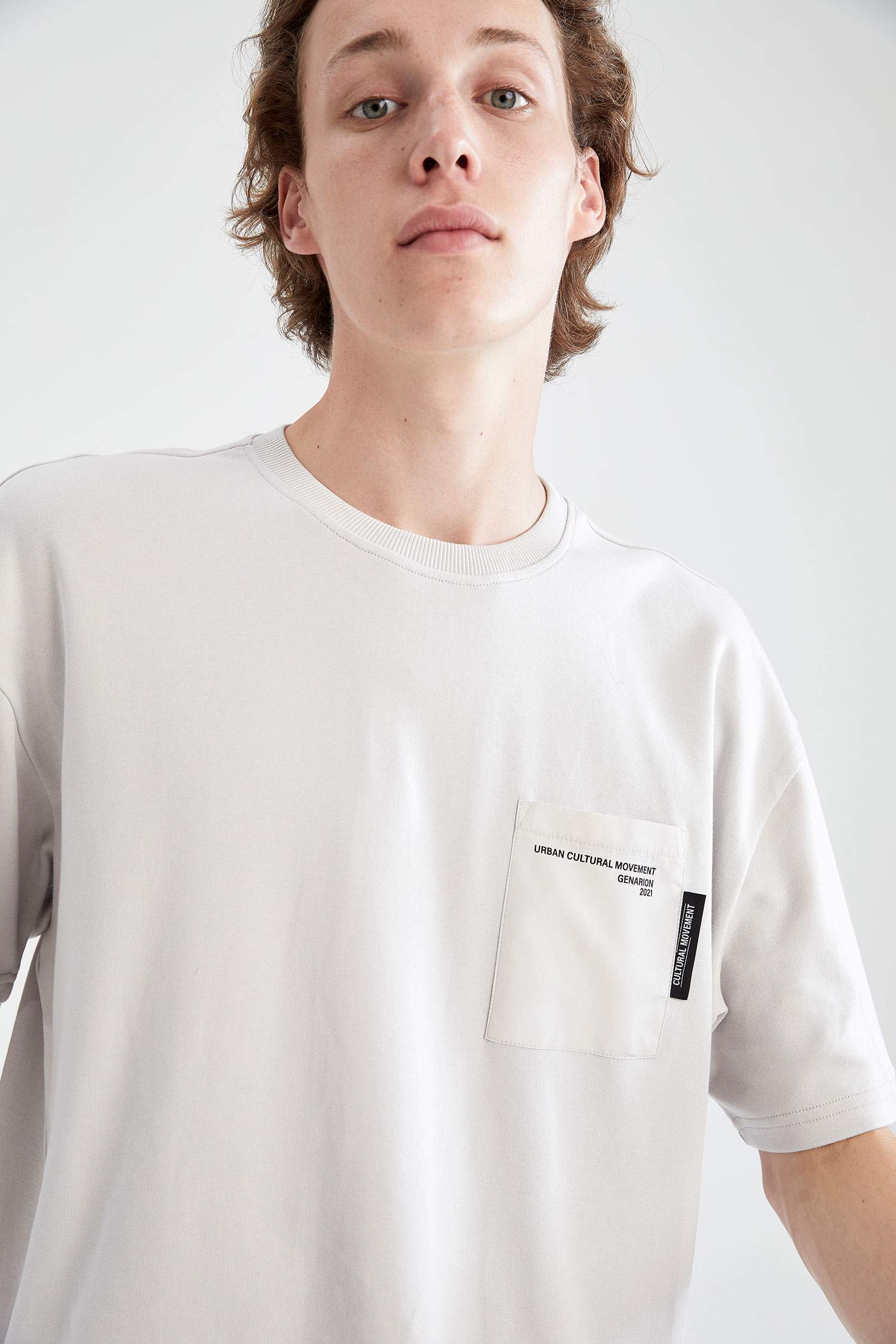 Coool Oversize Fit Bisiklet Yaka Baskılı Kısa Kollu Tişört