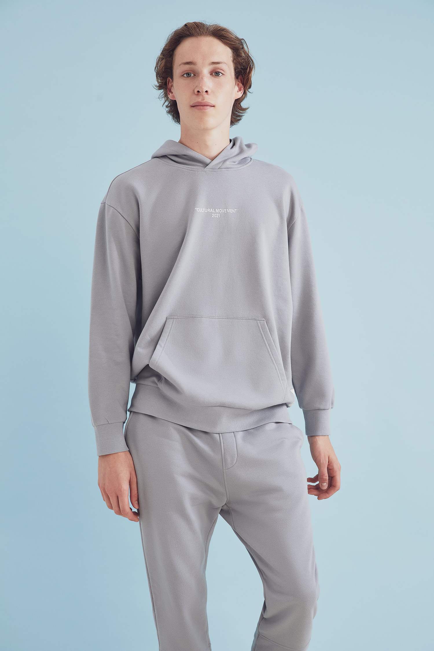 Coool Oversize Fit Slogan Baskılı Kanguru Cepli İçi Yumuşak Tüylü Pamuklu Sweatshirt