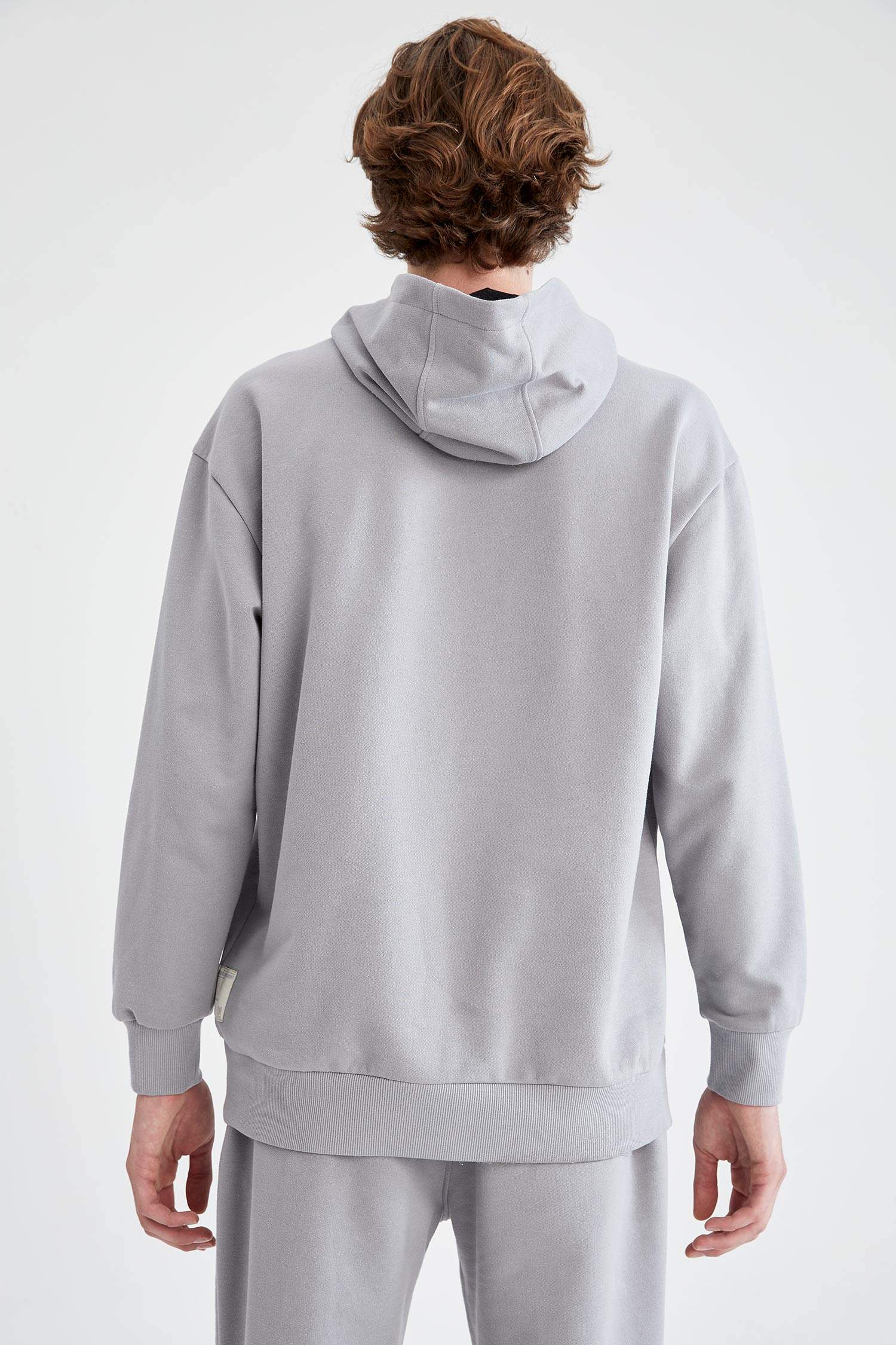Coool Oversize Fit Slogan Baskılı Kanguru Cepli İçi Yumuşak Tüylü Pamuklu Sweatshirt