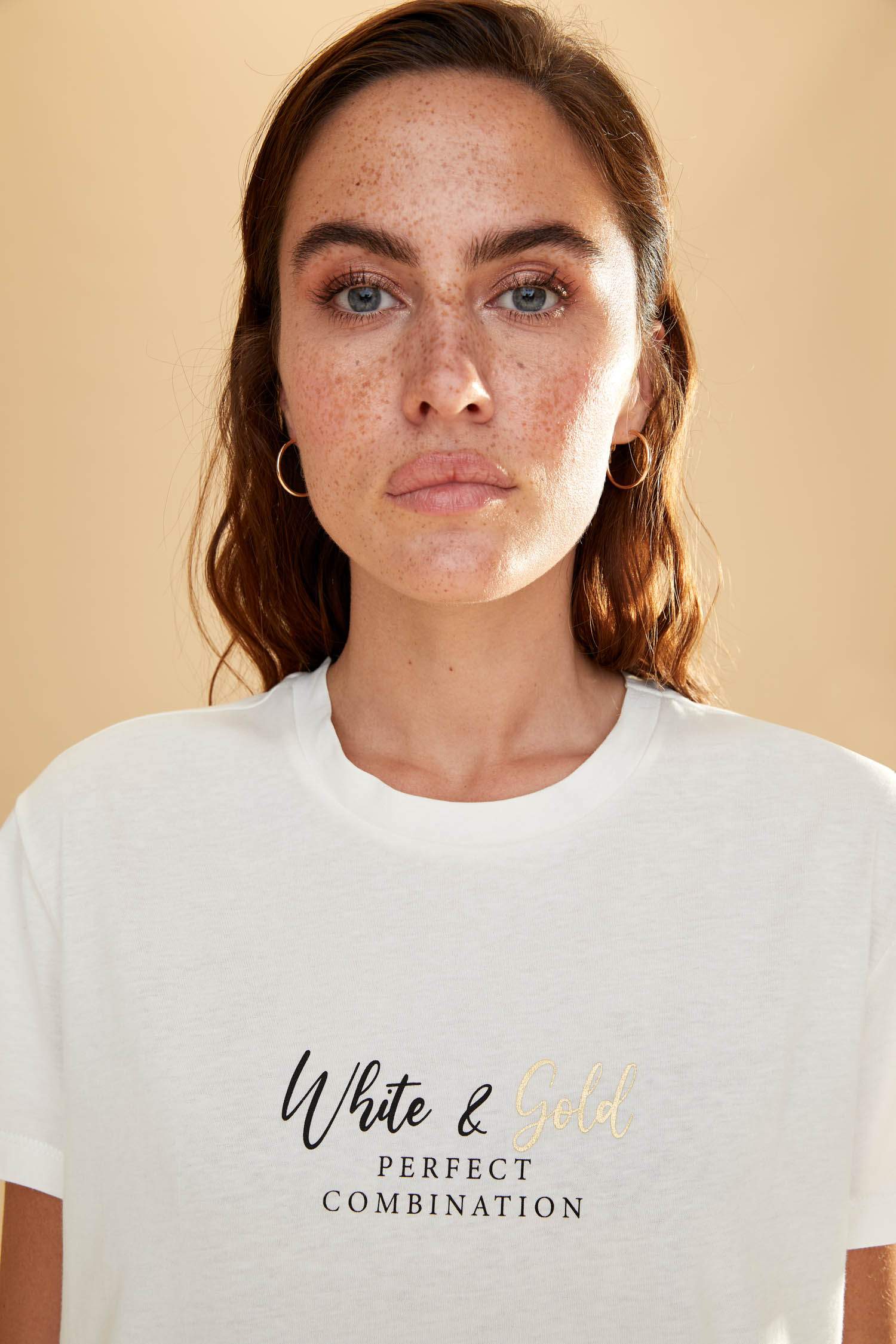 Relax Fit Slogan Baskılı Kısa Kollu Tunik Tişört