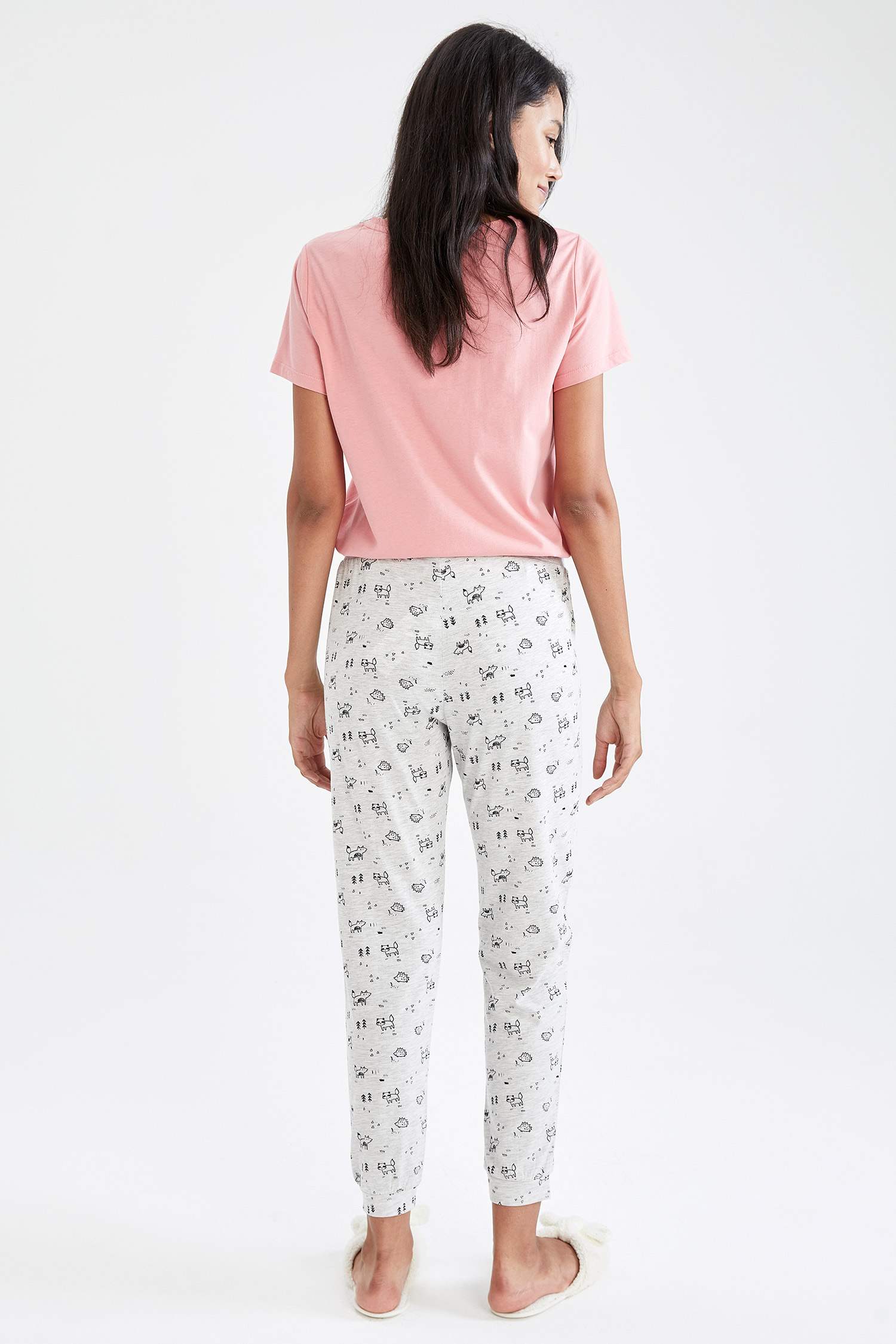 Hayvan Baskılı Relax Fit Jogger Pijama Altı