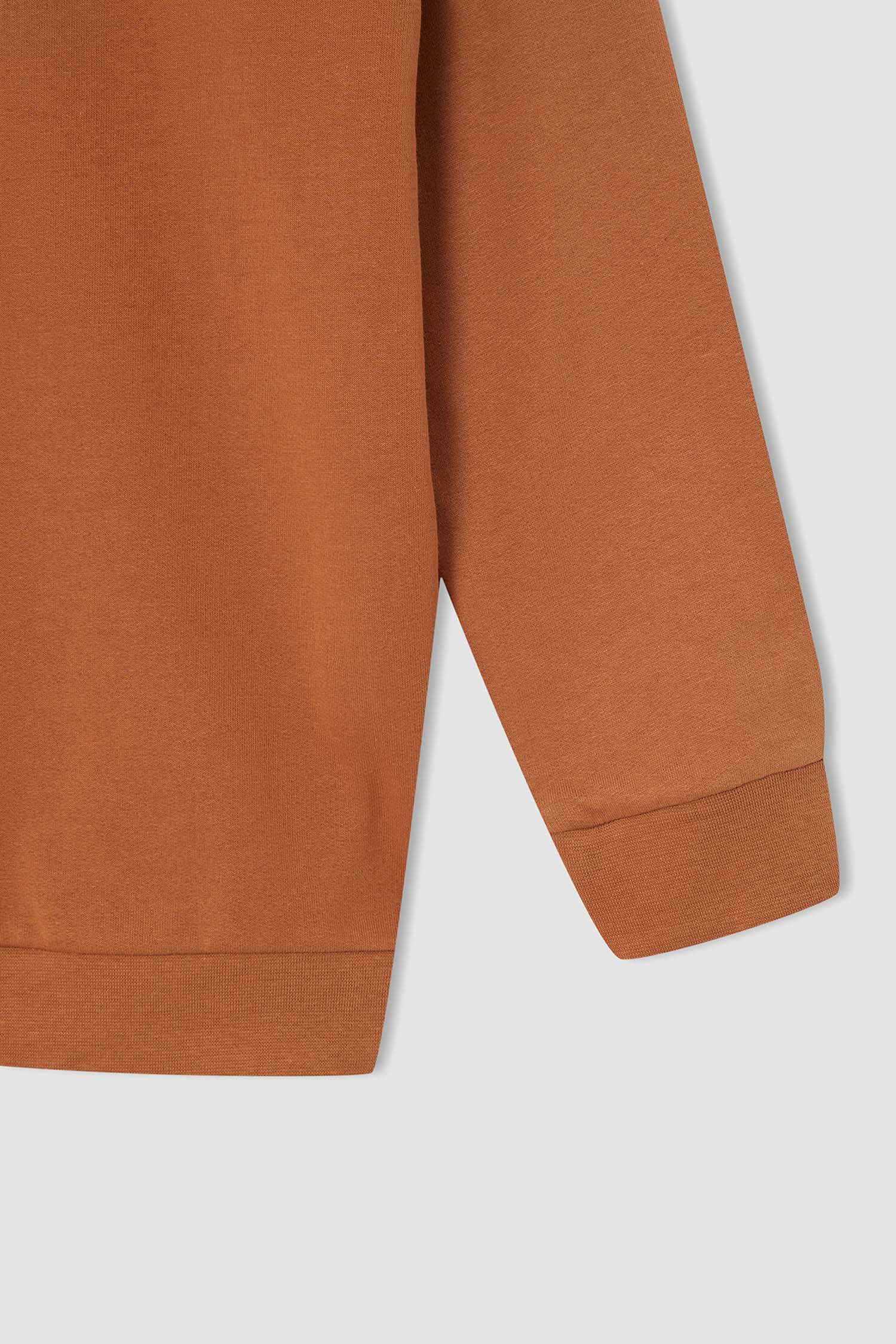 Erkek Çocuk Relax Fit Baskılı Bisiklet Yaka Baskılı Pamuklu Sweatshirt