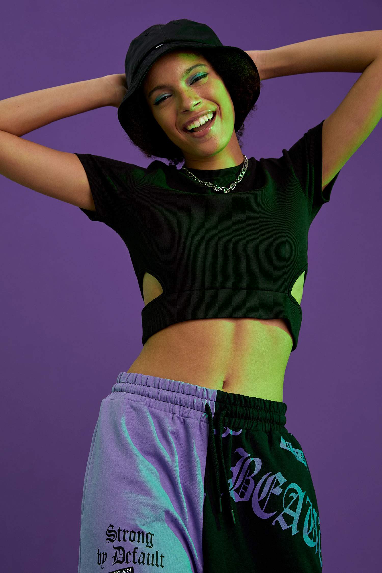 Coool Bisiklet Yaka Bel Dekolteli Slim Fit Kısa Kollu Crop Tişört