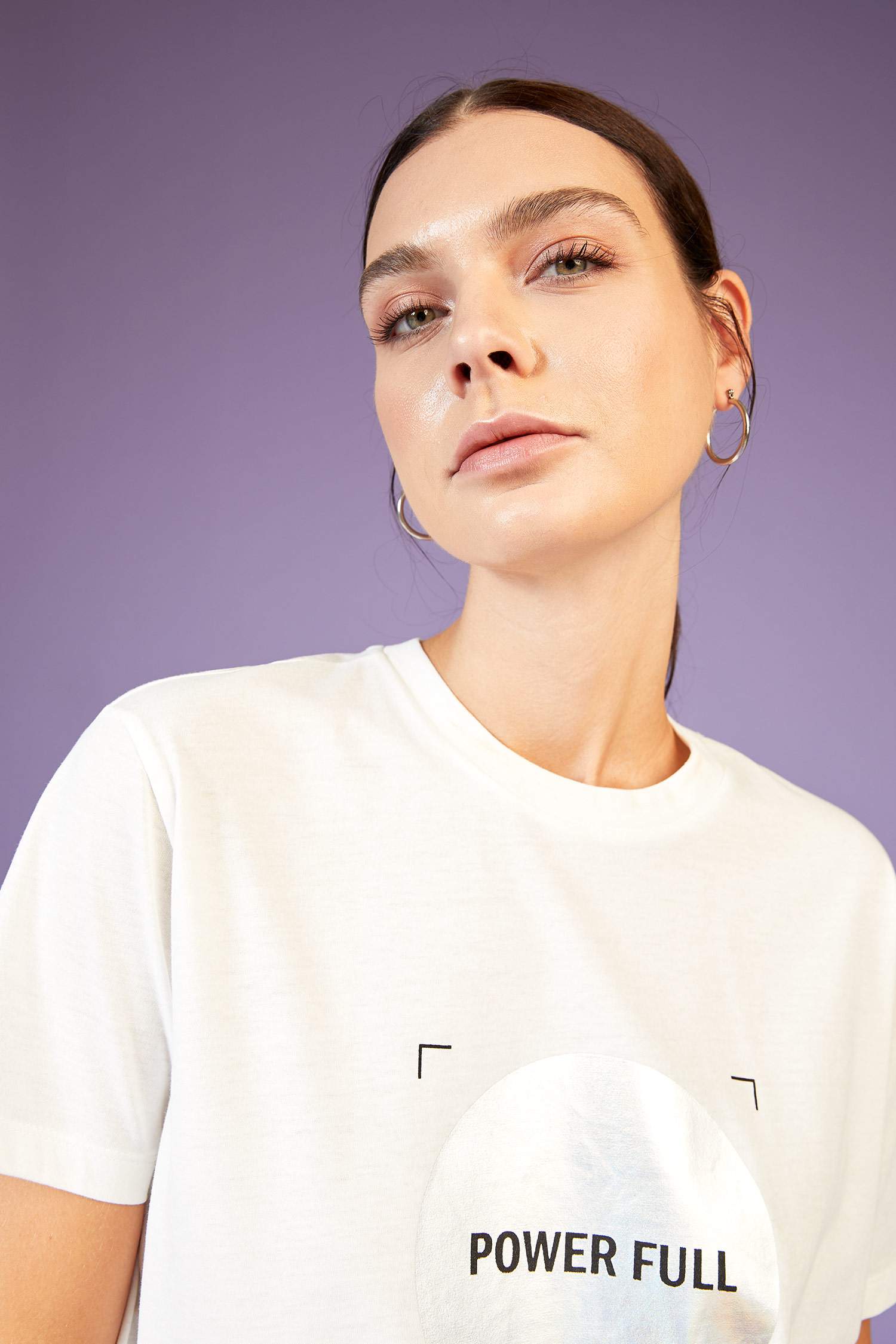 Slogan Baskılı Relax Fit Kısa Kollu Tunik Tişört