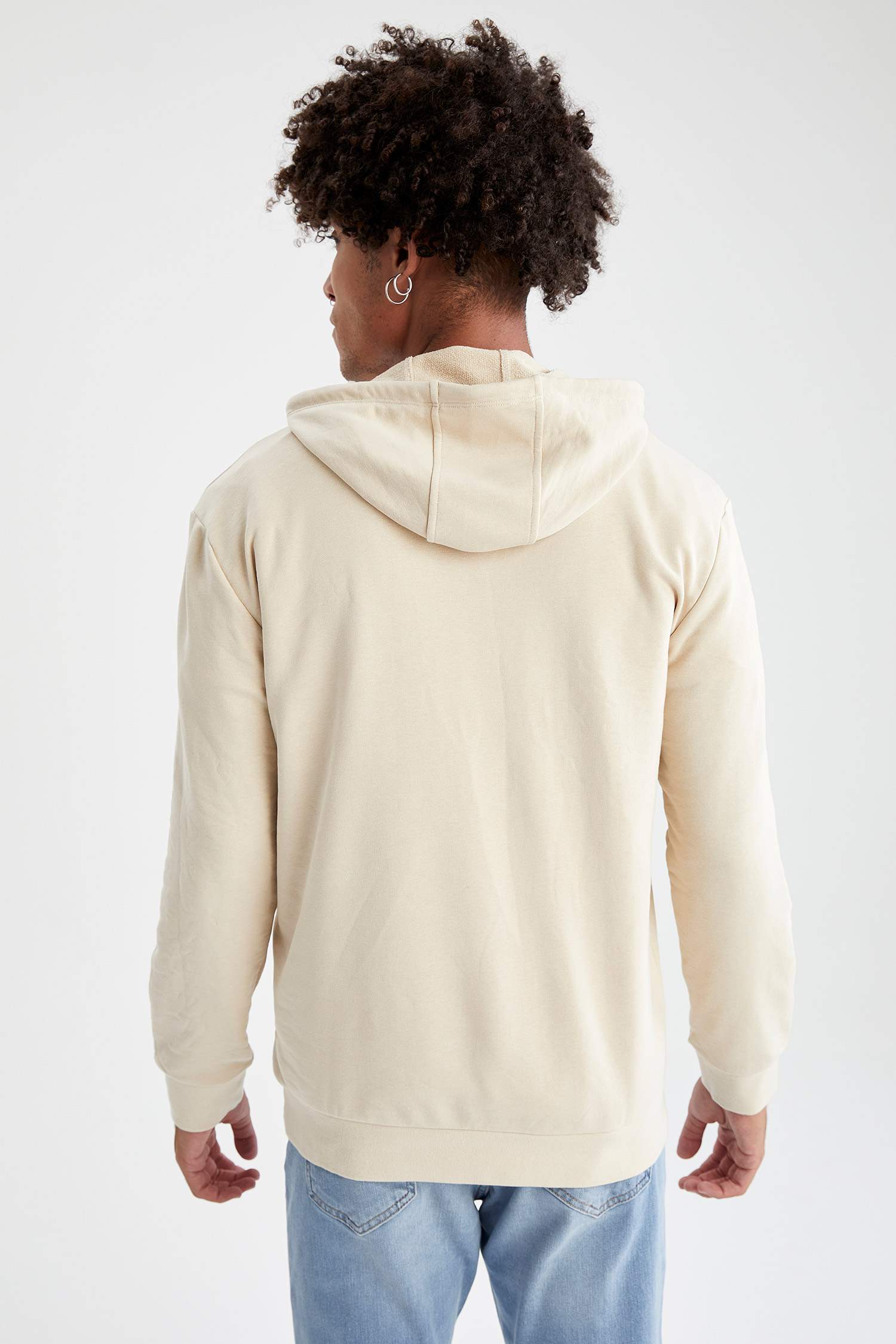 Regular Fit Kapüşonlu Uzun Kollu Pamuklu Sweatshirt