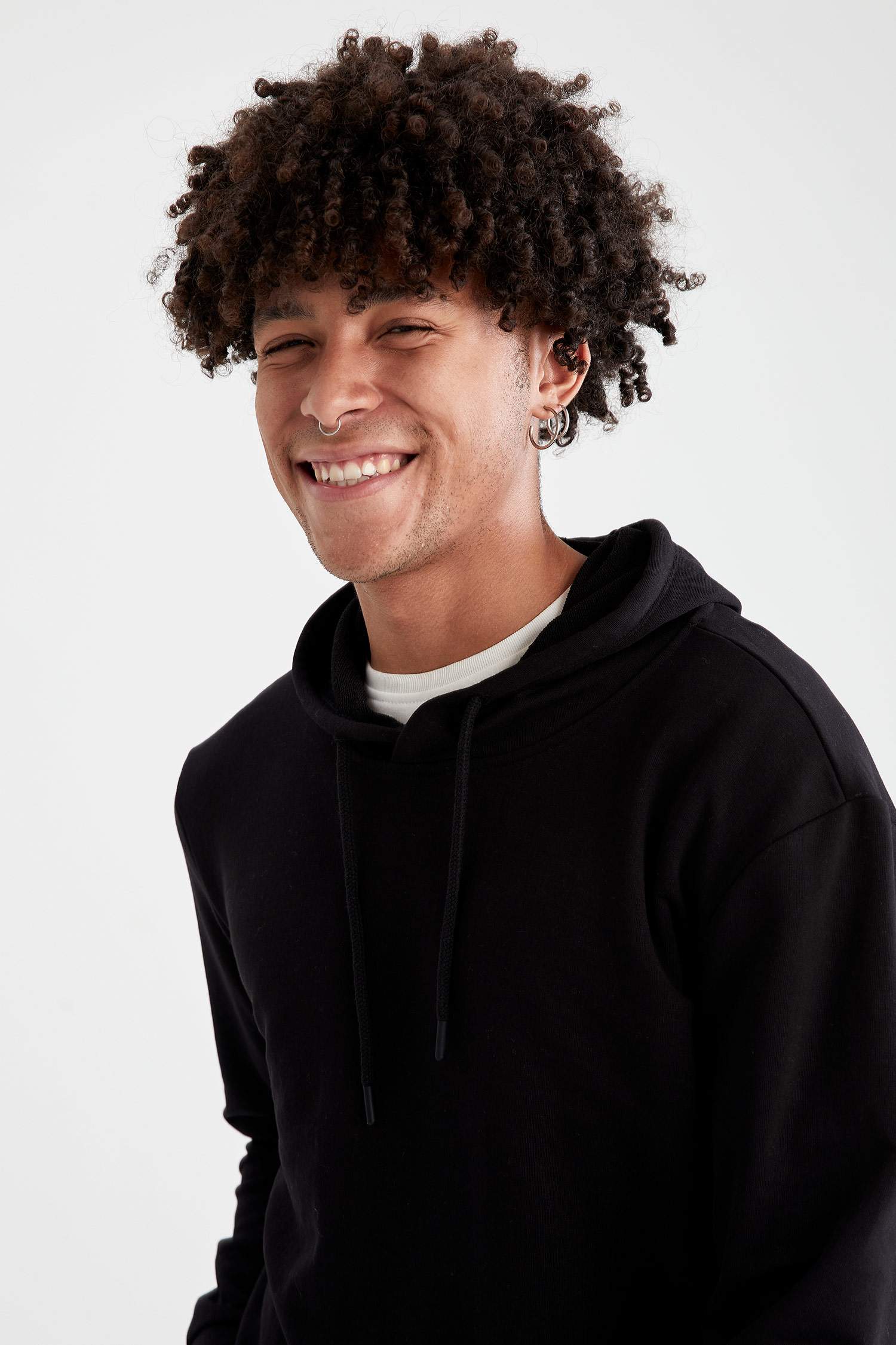 Regular Fit Kapüşonlu Uzun Kollu Pamuklu Sweatshirt