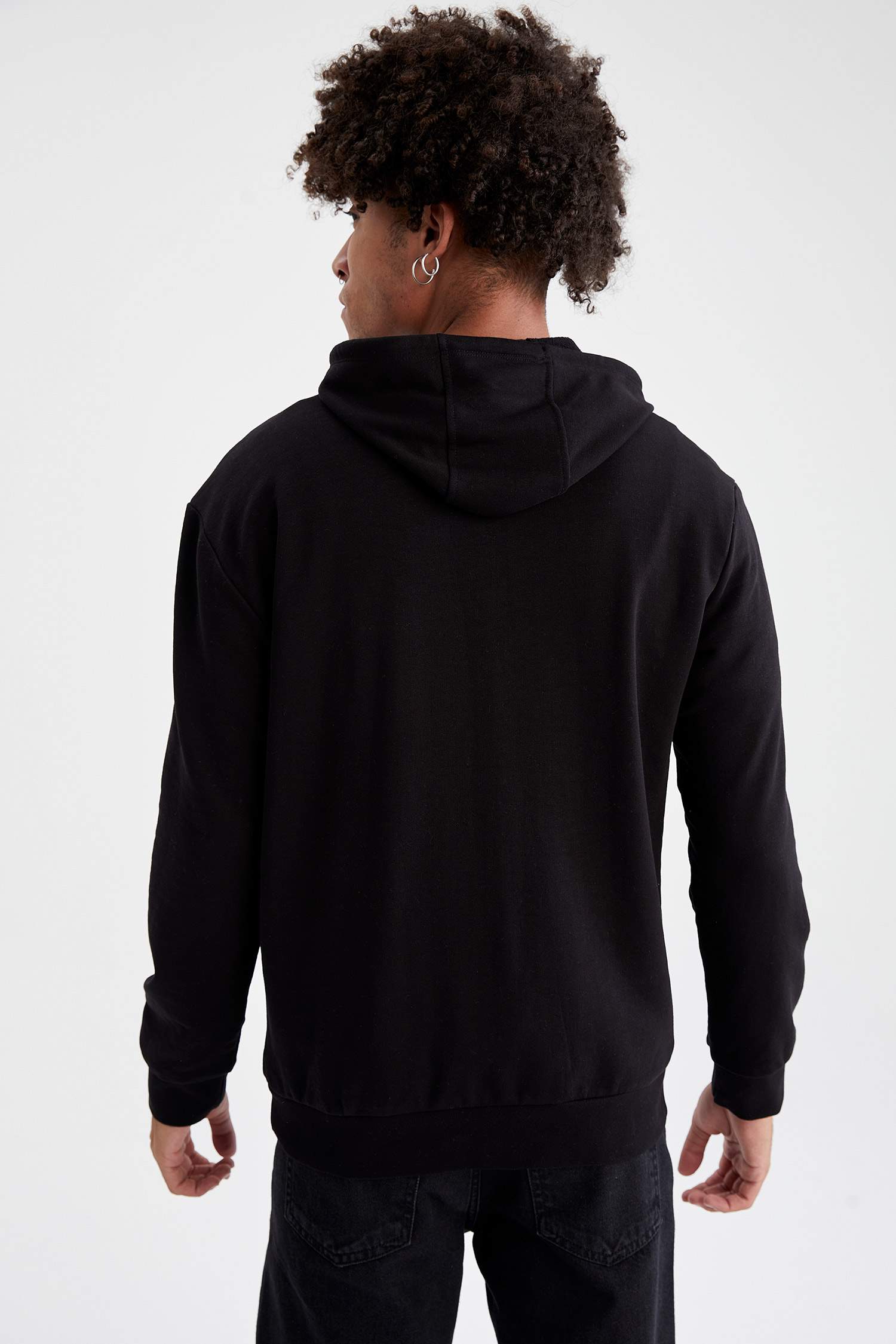 Regular Fit Kapüşonlu Uzun Kollu Pamuklu Sweatshirt