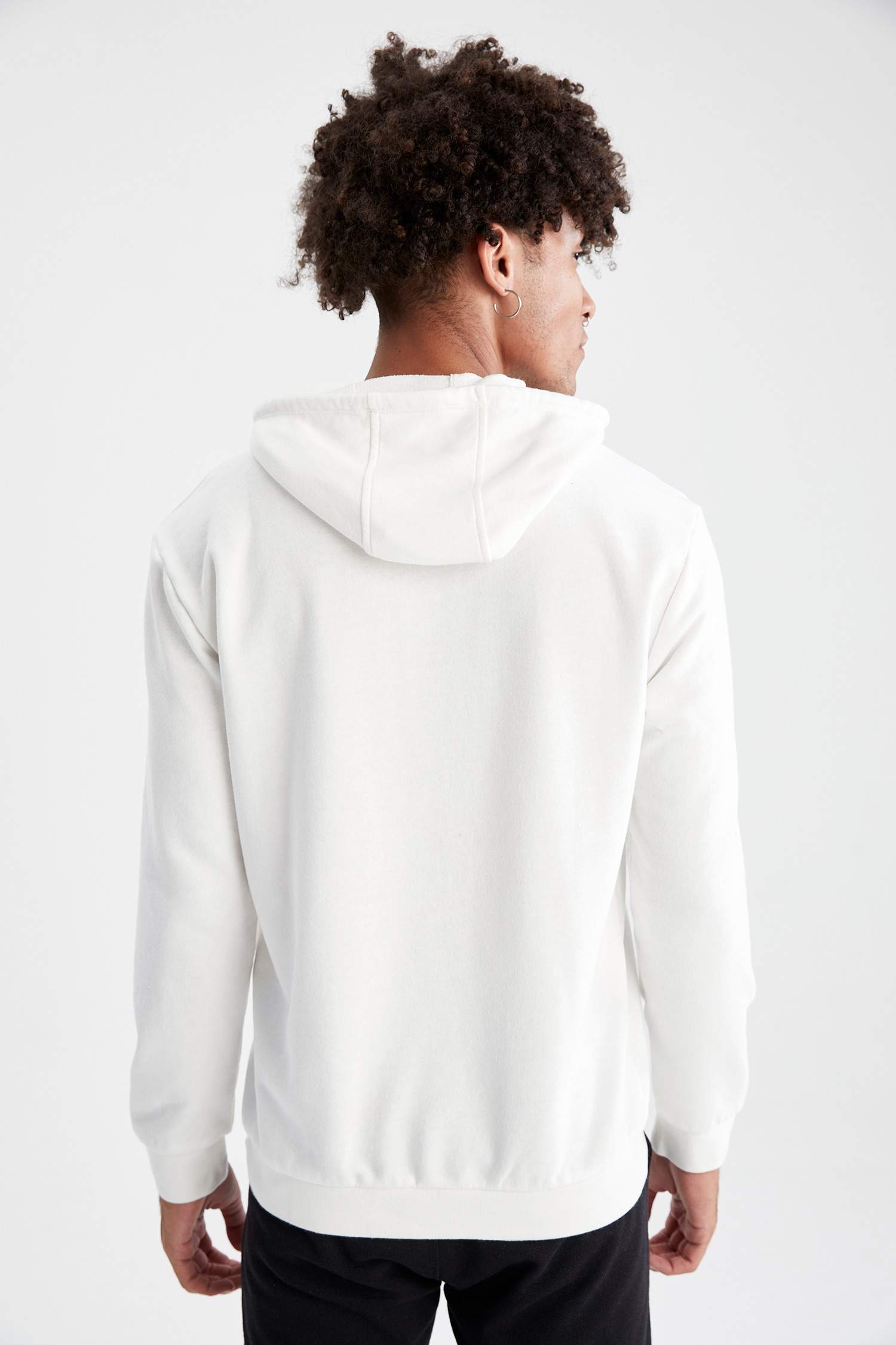 Regular Fit Kapüşonlu Uzun Kollu Pamuklu Sweatshirt