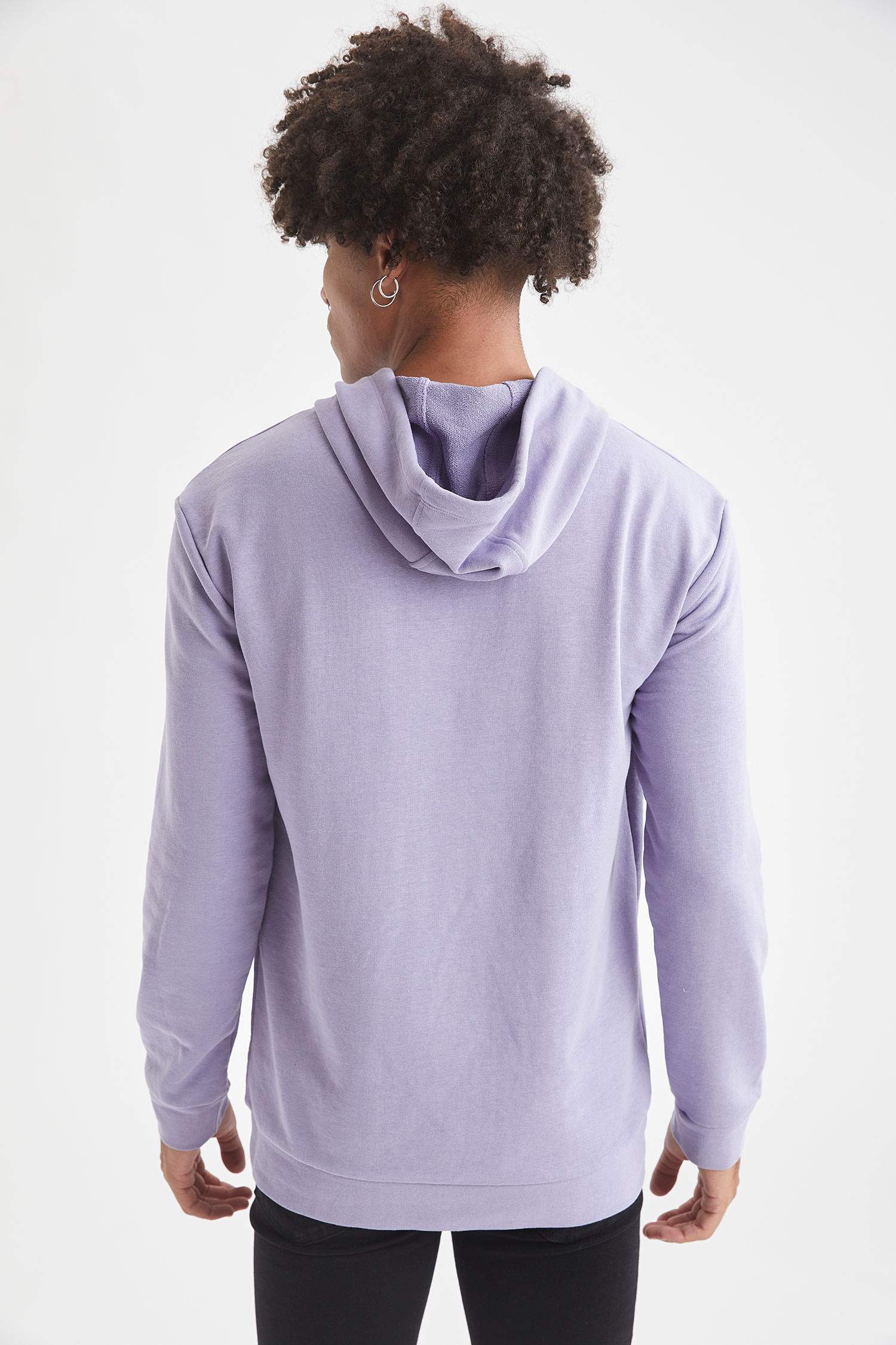 Regular Fit Kapüşonlu Uzun Kollu Pamuklu Sweatshirt