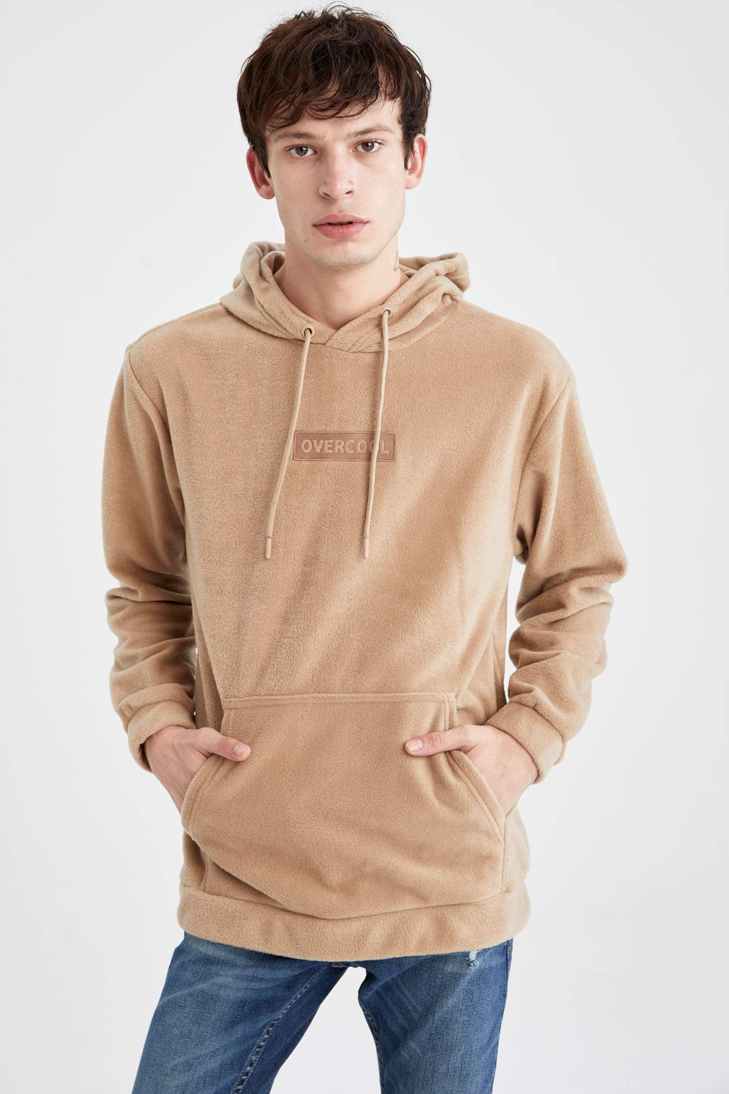 Regular Fit Kanguru Cepli Isı Yalıtımlı Warmtech Uzun Kollu Sweatshirt