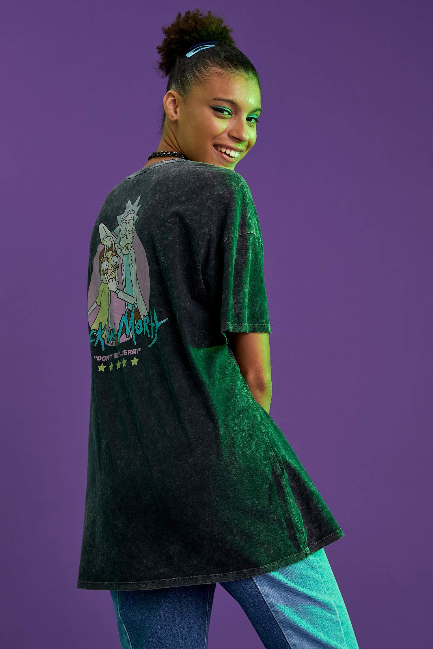 Rick and Morty Lisanslı Oversize Fit Kısa Kollu Tişört