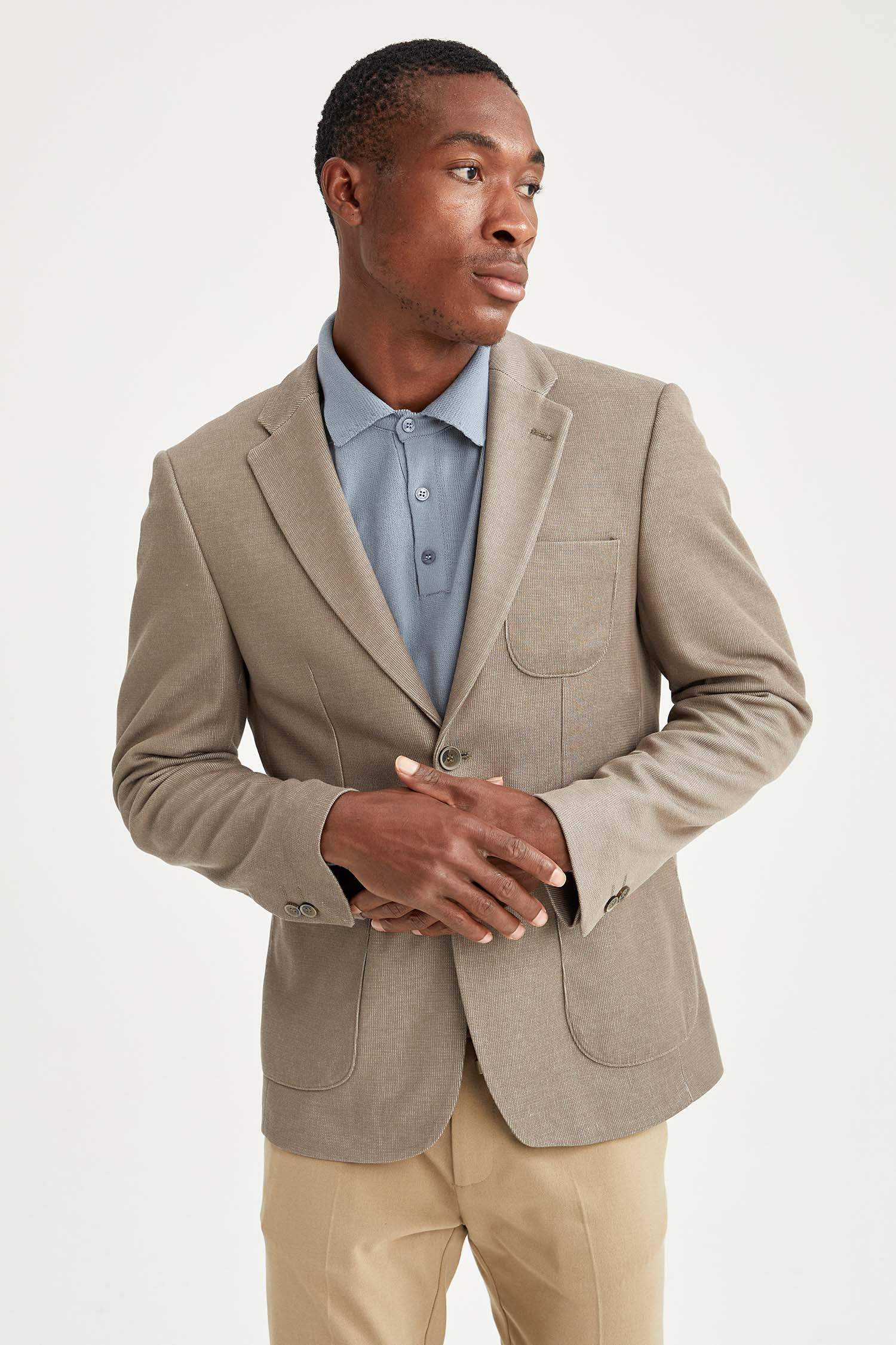 Slim Fit Basic Blazer Ceket