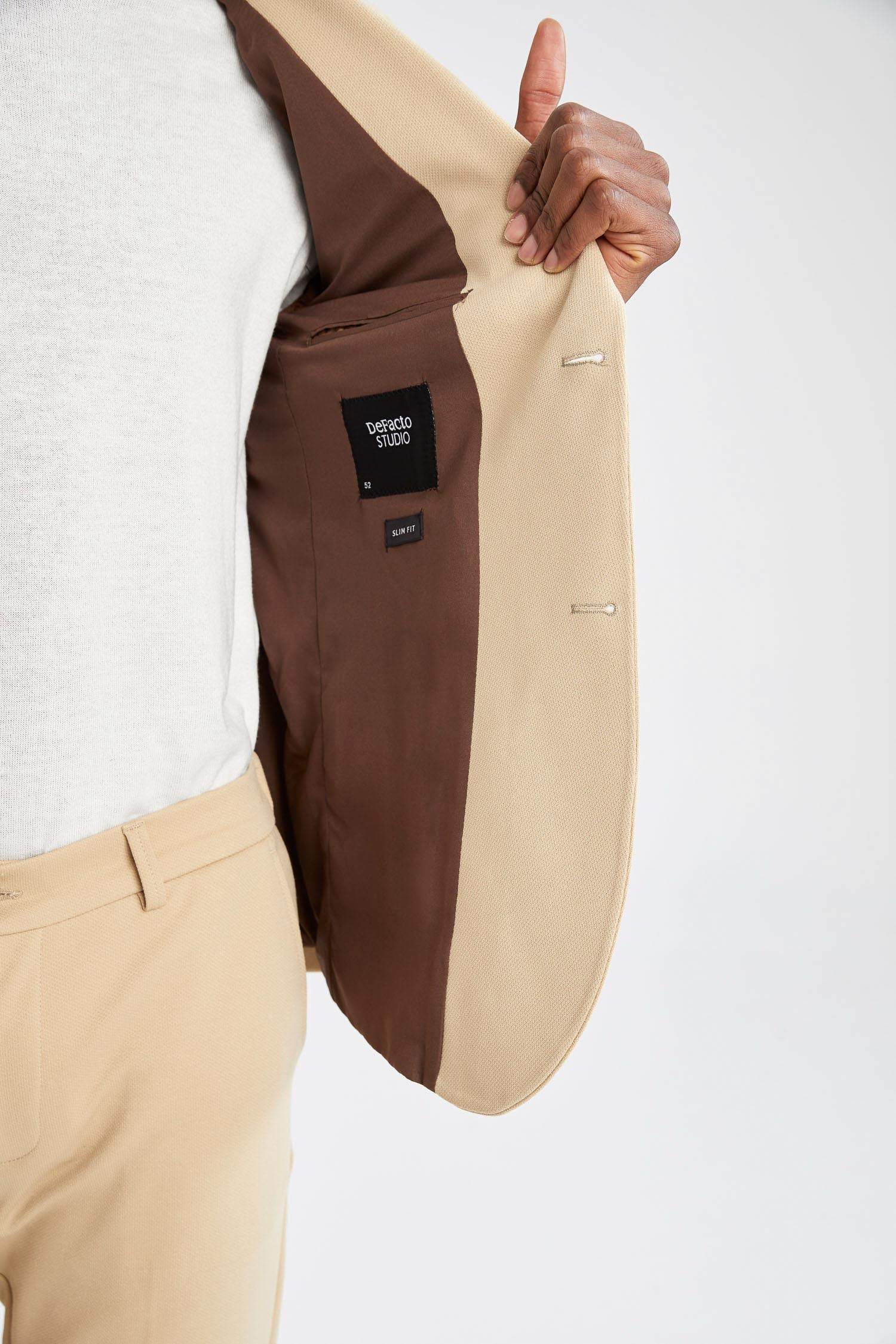 Slim Fit Yarım Astar Blazer Ceket
