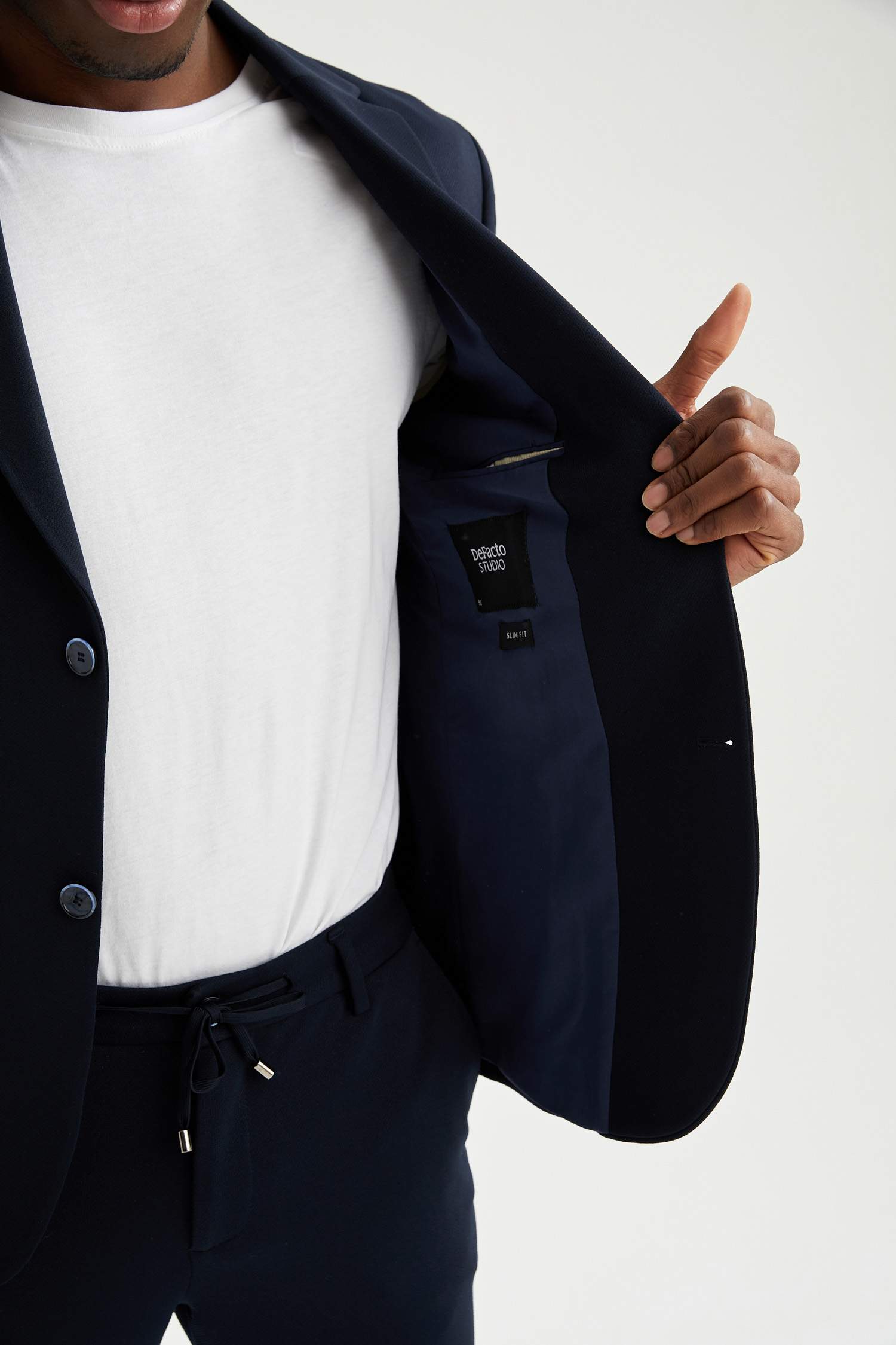 Slim Fit Yarım Astar Blazer Ceket