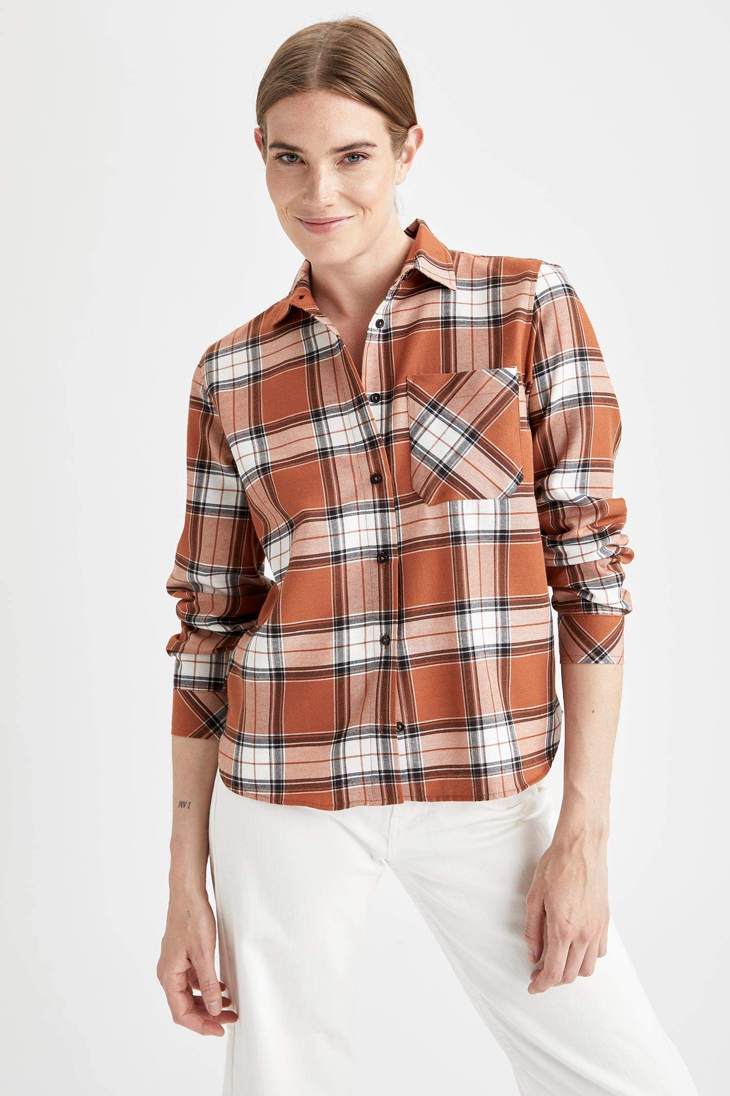Retro Ekoseli Relax Fit Flanel Oduncu Gömlek