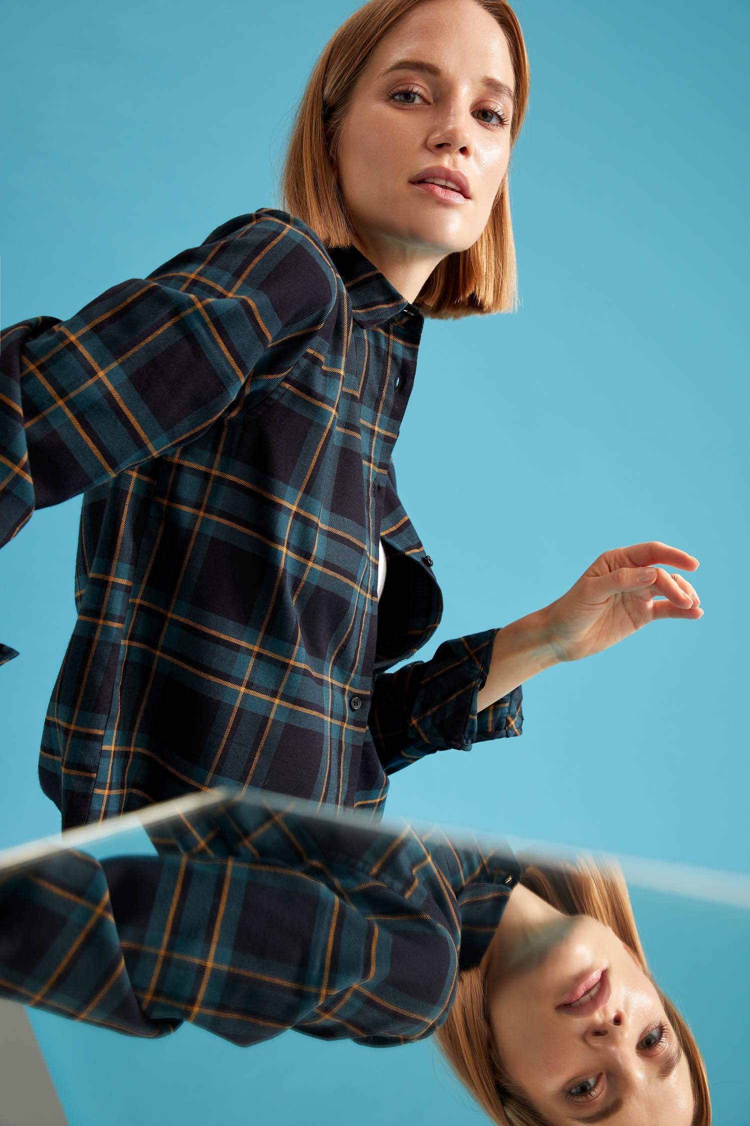 Retro Ekoseli Relax Fit Flanel Oduncu Gömlek