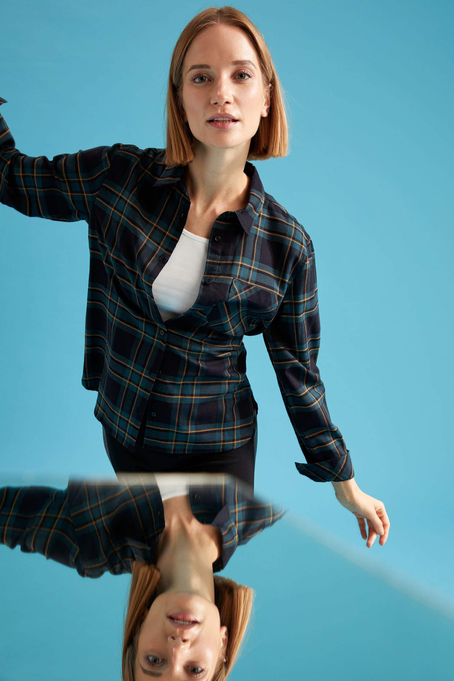 Retro Ekoseli Relax Fit Flanel Oduncu Gömlek