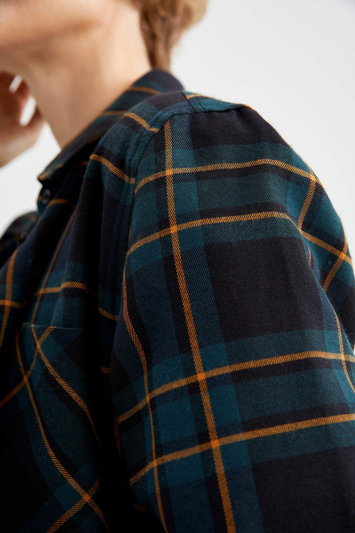Retro Ekoseli Relax Fit Flanel Oduncu Gömlek