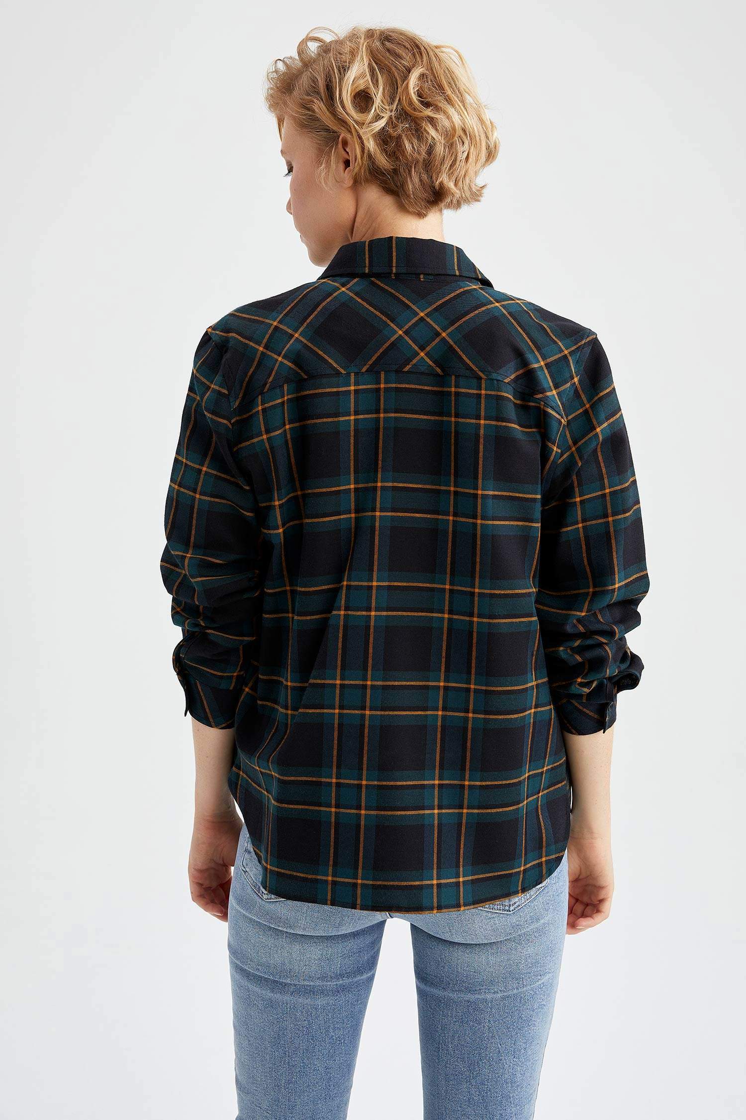 Retro Ekoseli Relax Fit Flanel Oduncu Gömlek
