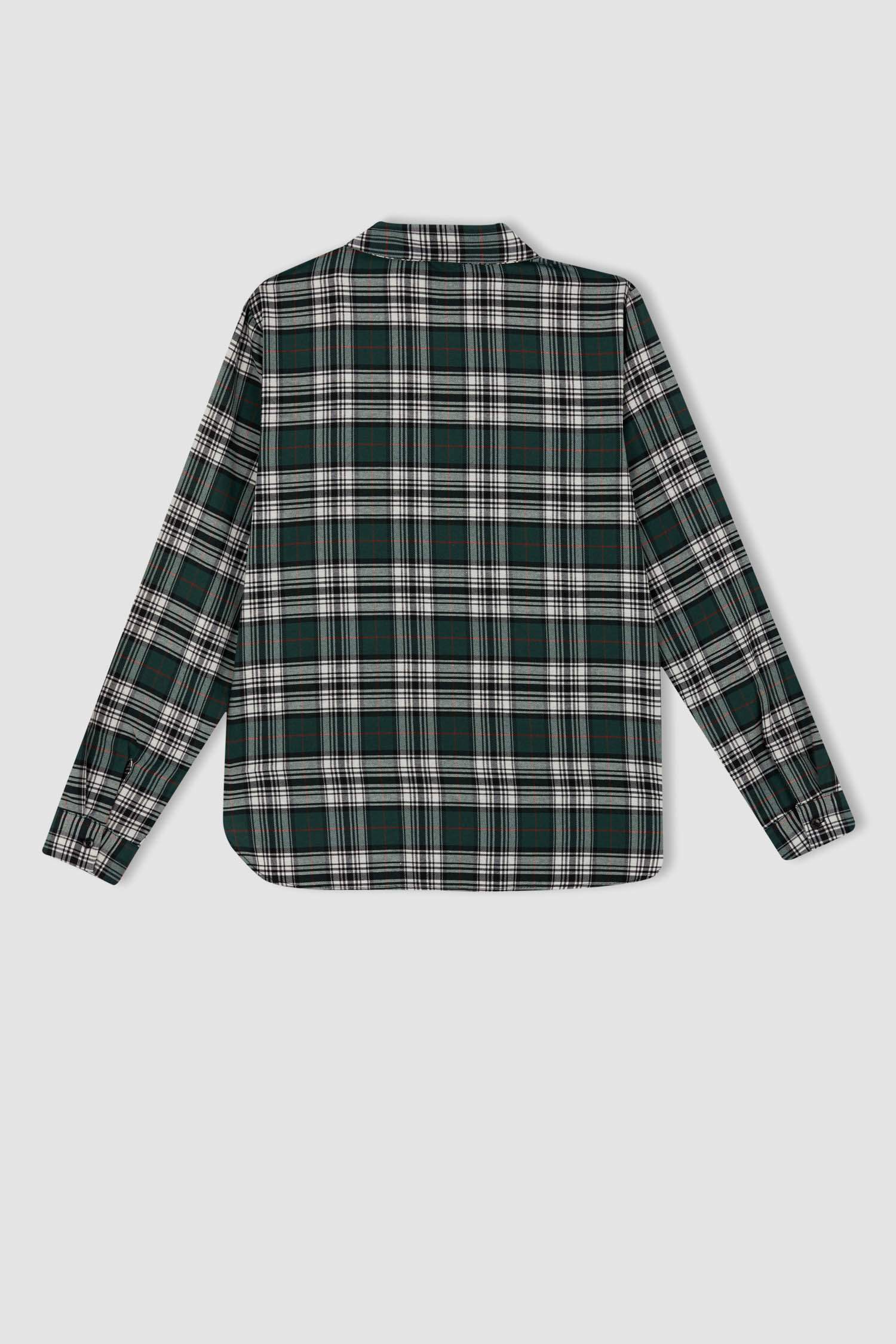 Retro Ekoseli Relax Fit Flanel Oduncu Gömlek