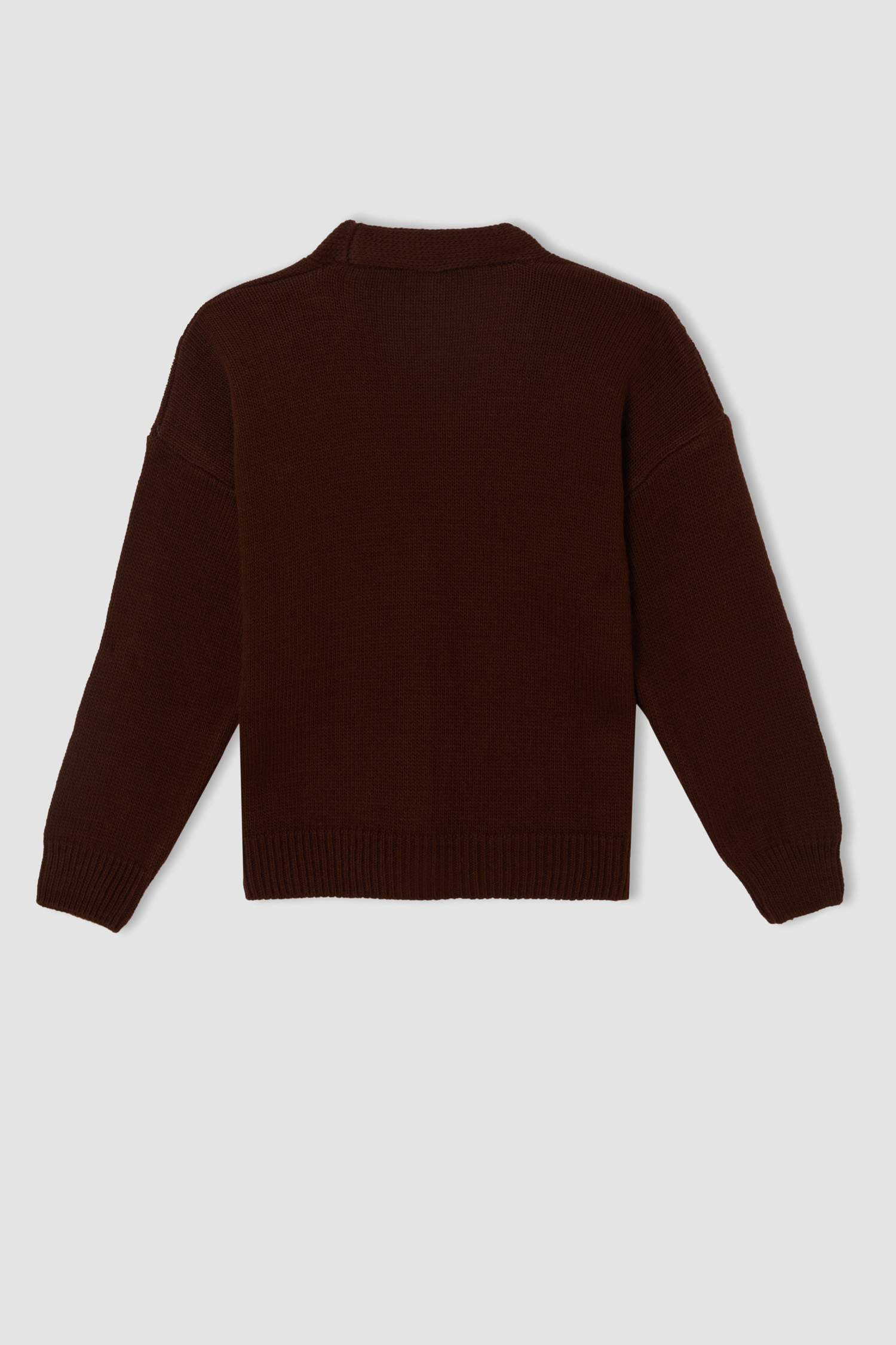 Kız Çocuk Regular Fit V Yaka Düğmeli Triko Hırka